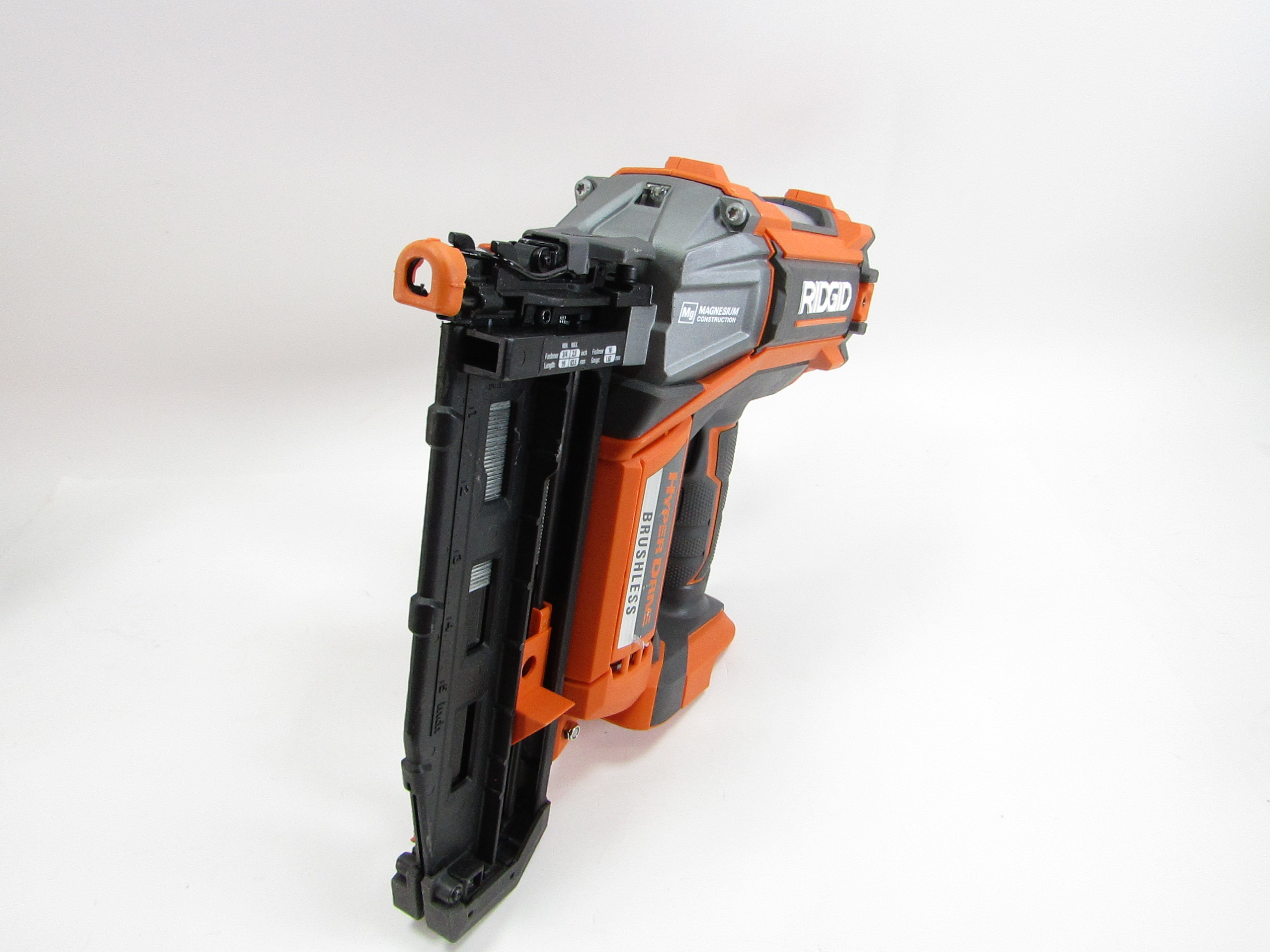 Ridgid HyperDrive 16 Gauge 18v Brushless 2-1/2 In. Straight Finish Nailer RIDGID 18V Brushless Cordless HYPERDRIVE 16-Gauge 2-1⁄2 in