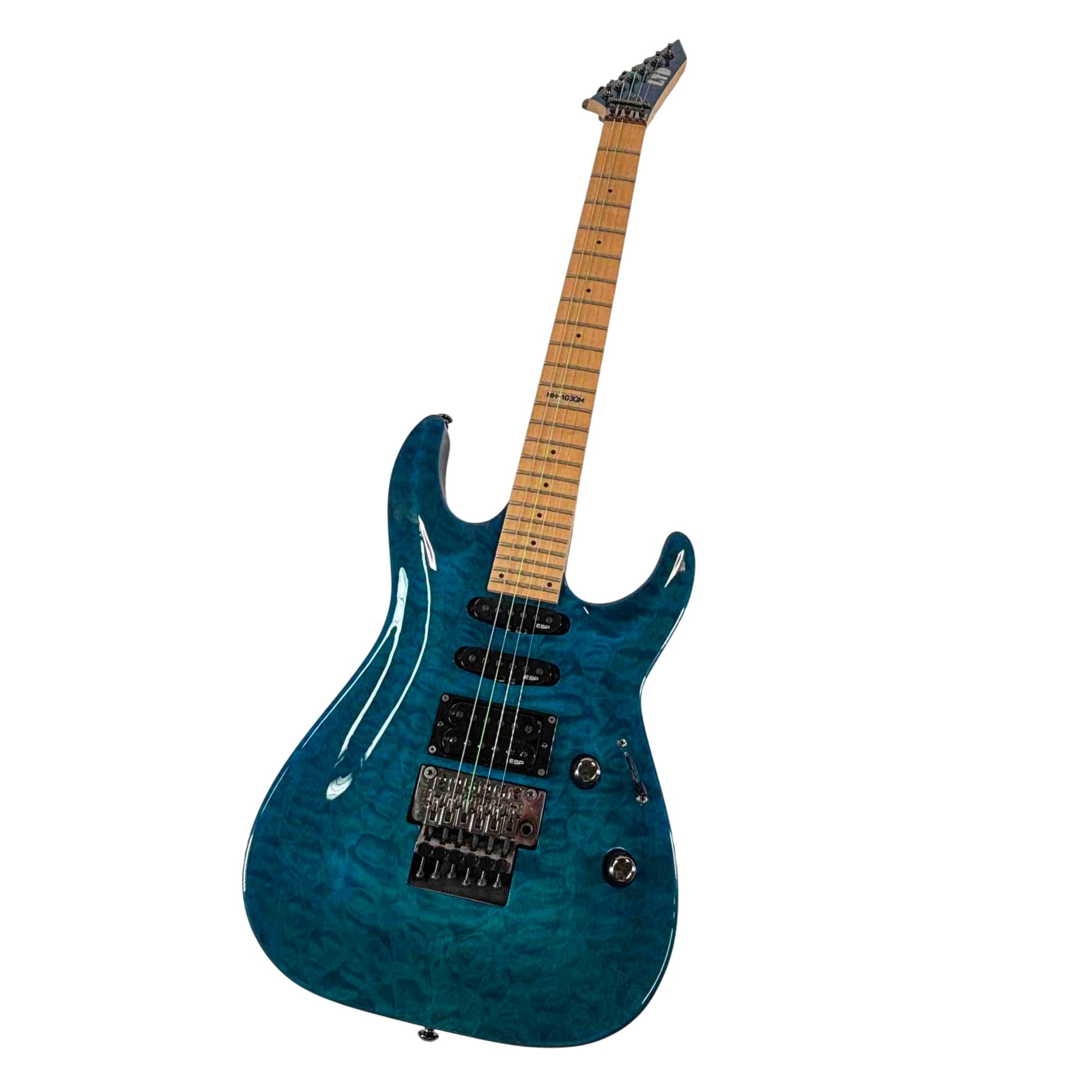 【数々のアワードを受賞】 ESP LTD MH-103QM Quilted Maple Top RH 6-String Solidbody イヤリング・ノンホールピアス