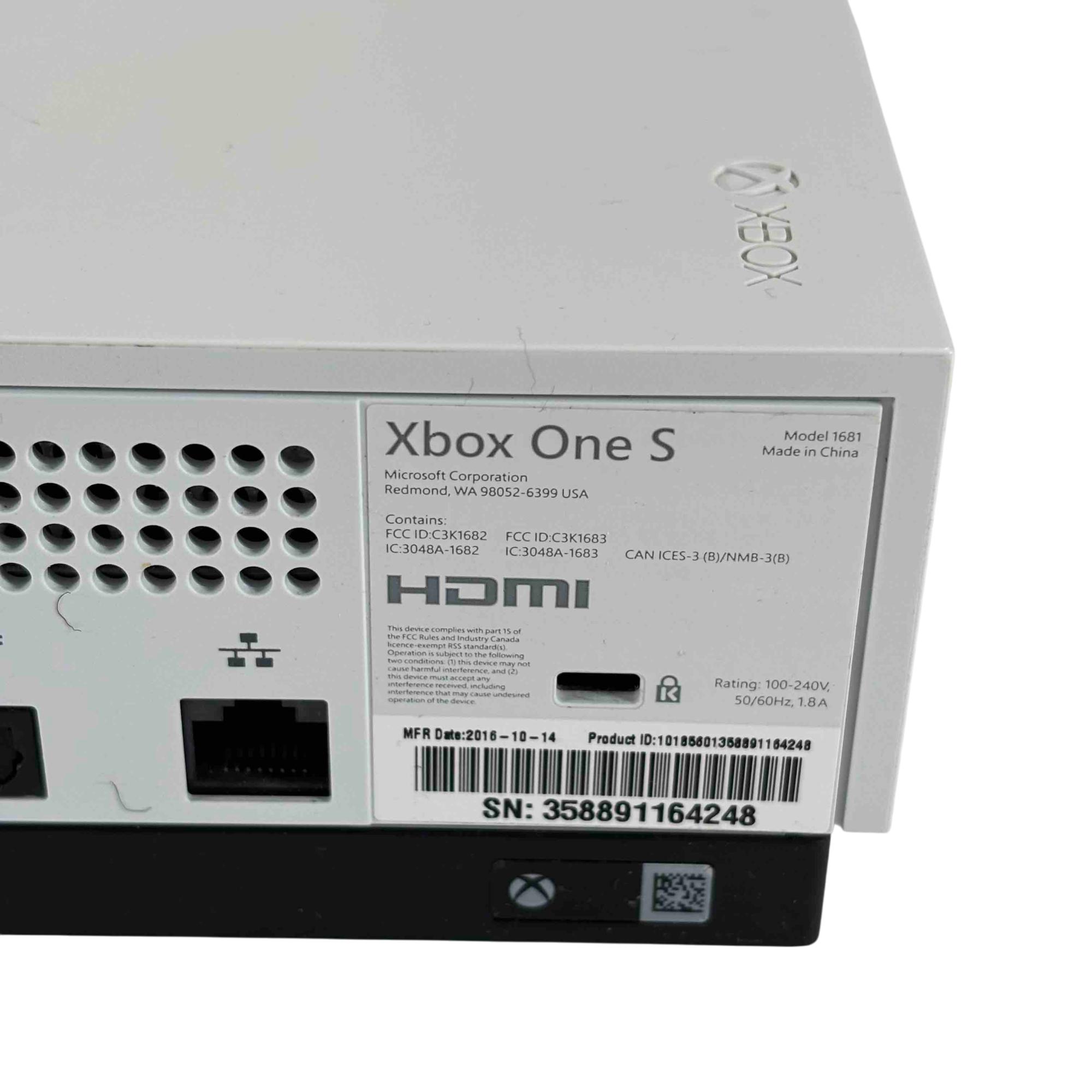 Microsoft Xbox One S 1681 500GB HDD White Body Home Video Game
