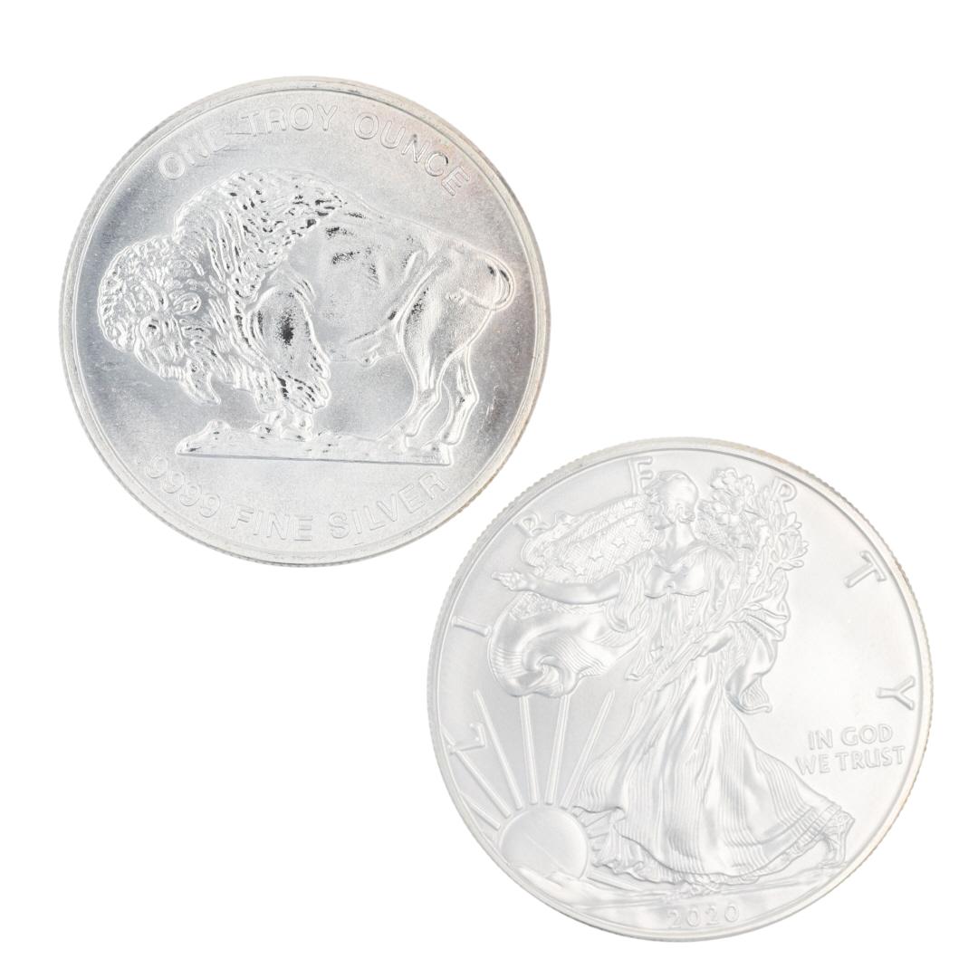 Silver Rounds Collection Book 1 oz .999 Fine Silver Rounds Variety Collection Set of 9 Rounds Bullion