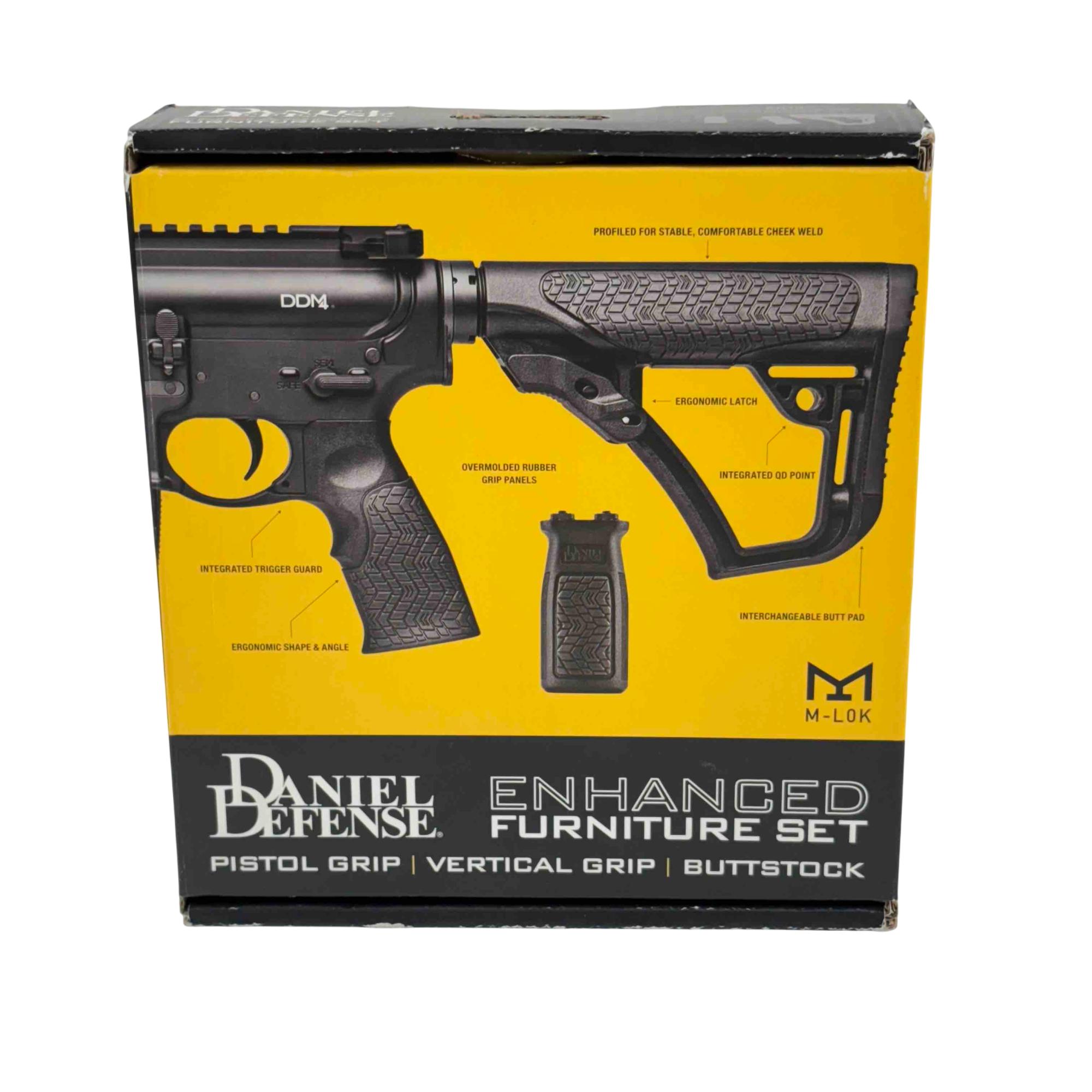実物 DANIEL DEFENSE ENHANCED FURNITURE SET Daniel Defense Enhanced Furniture Set Buttstock Grip M-LOK
