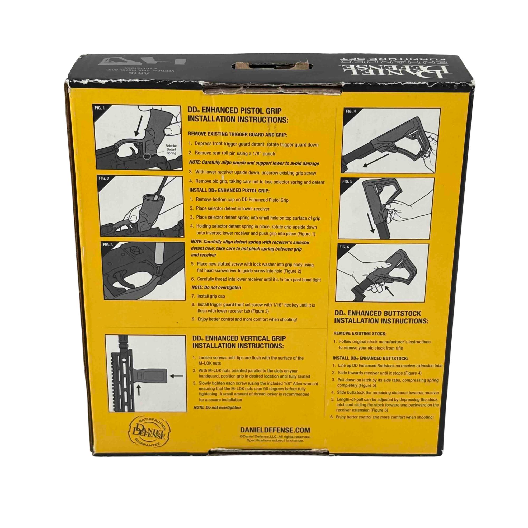 Daniel Defense Enhanced Furniture Set Buttstock Grip M-LOK