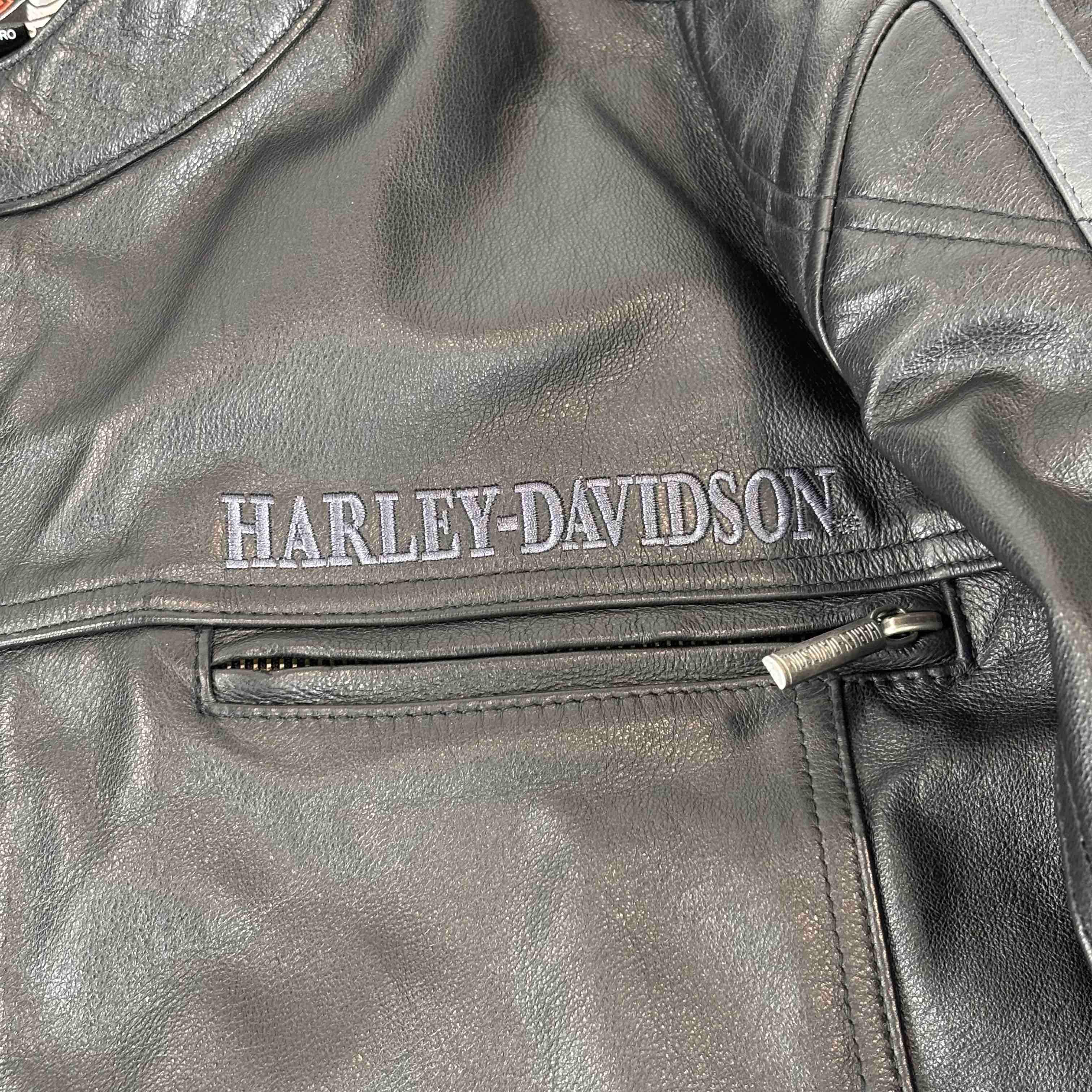 Harley-Davidson 97028-11VM Men's Size 2XL Black Leather Riding Jacket
