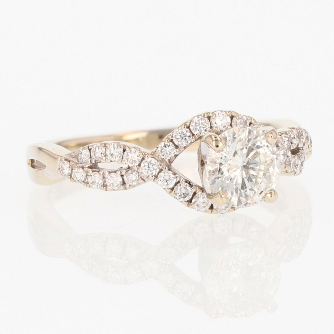 Kashi Rind S. Kashi .95ctw Round Cut Diamond Halo Engagement Ring 14k White Gold ...