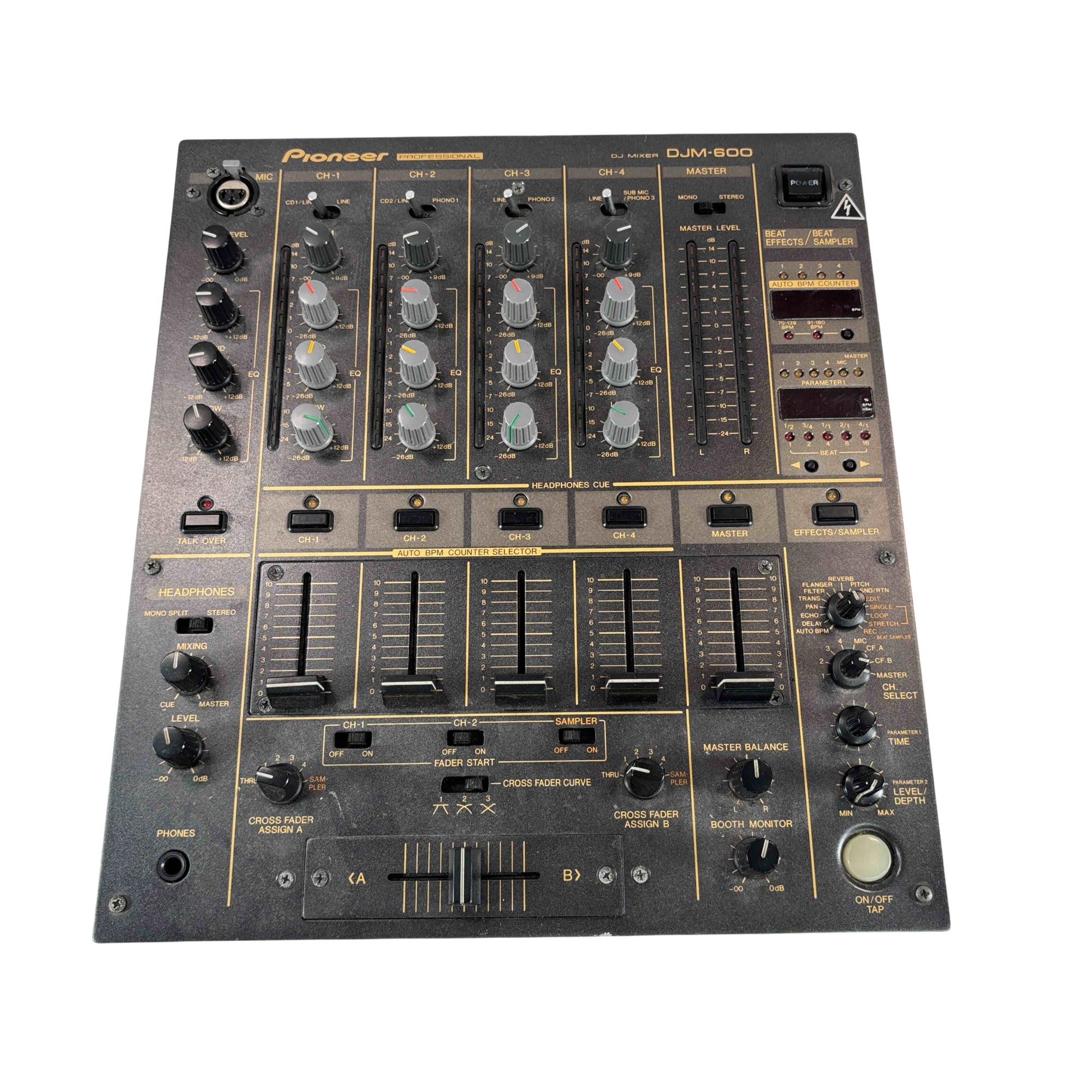 Pioneer DJM-600 4-Channel Desktop Auto BPM Professional DJ Mixer