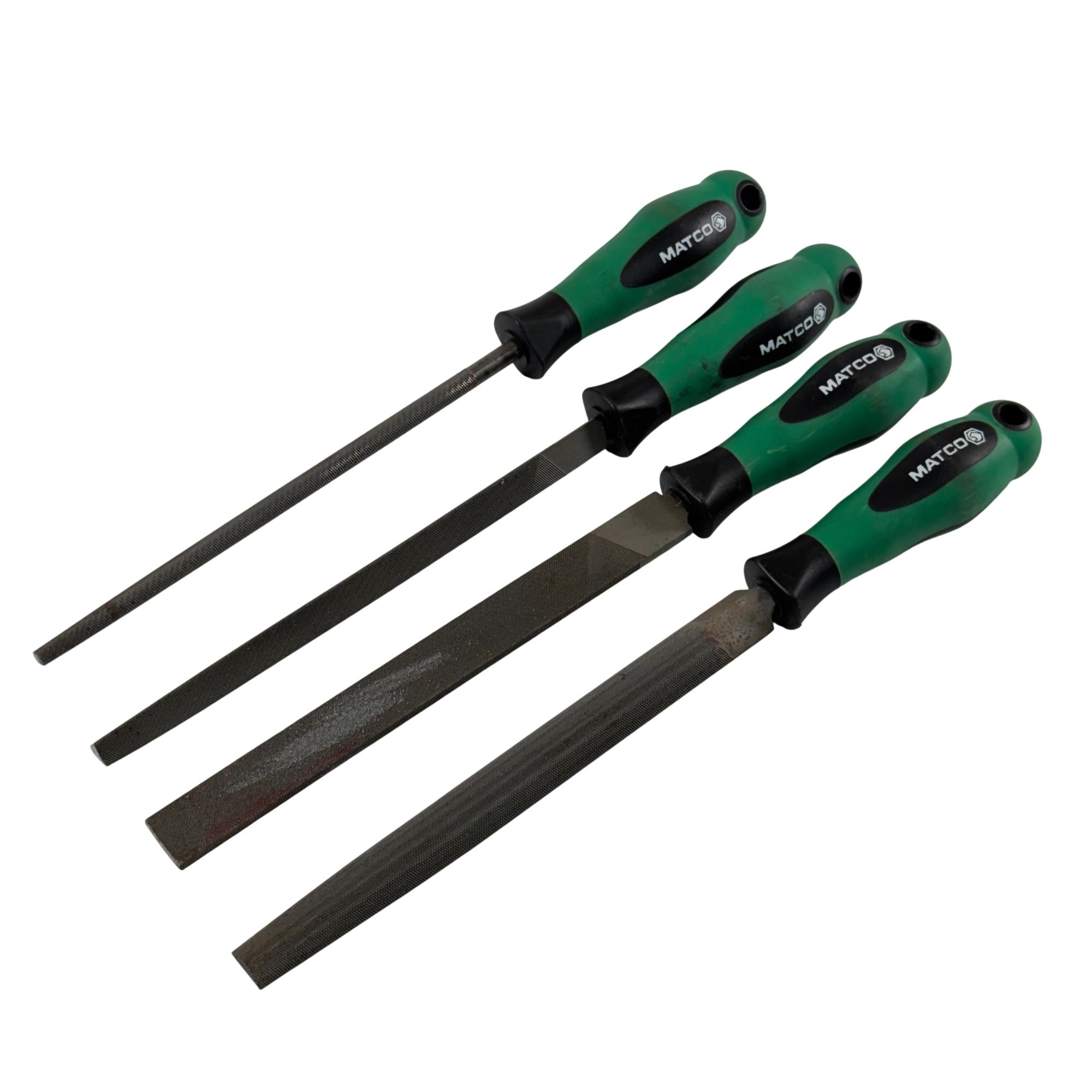 Matco Tools CF48SGB 4-Piece 8-Inch Steel Hand File Set