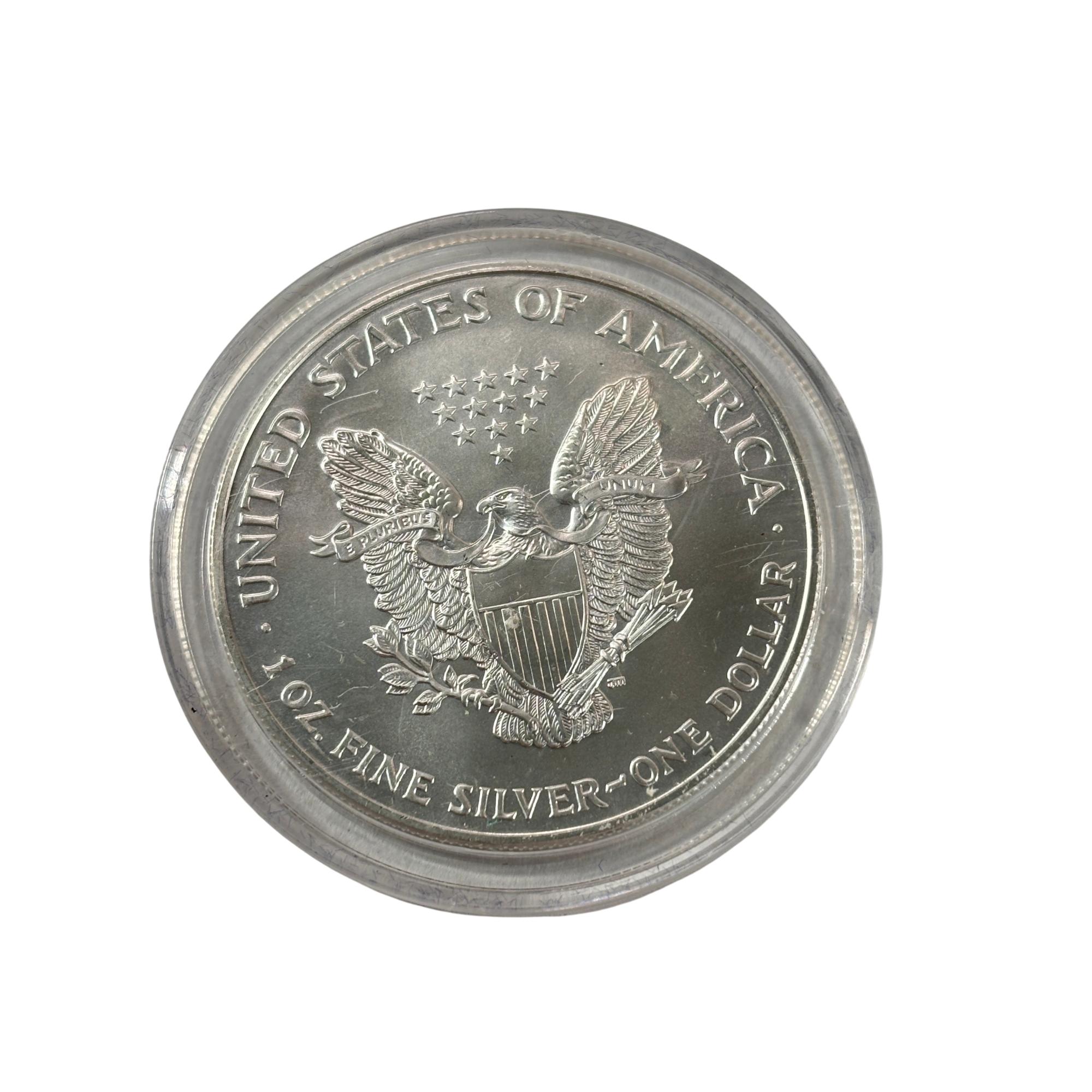 1999 American Eagle Silver Dollar Colorized Walking Liberty 1oz