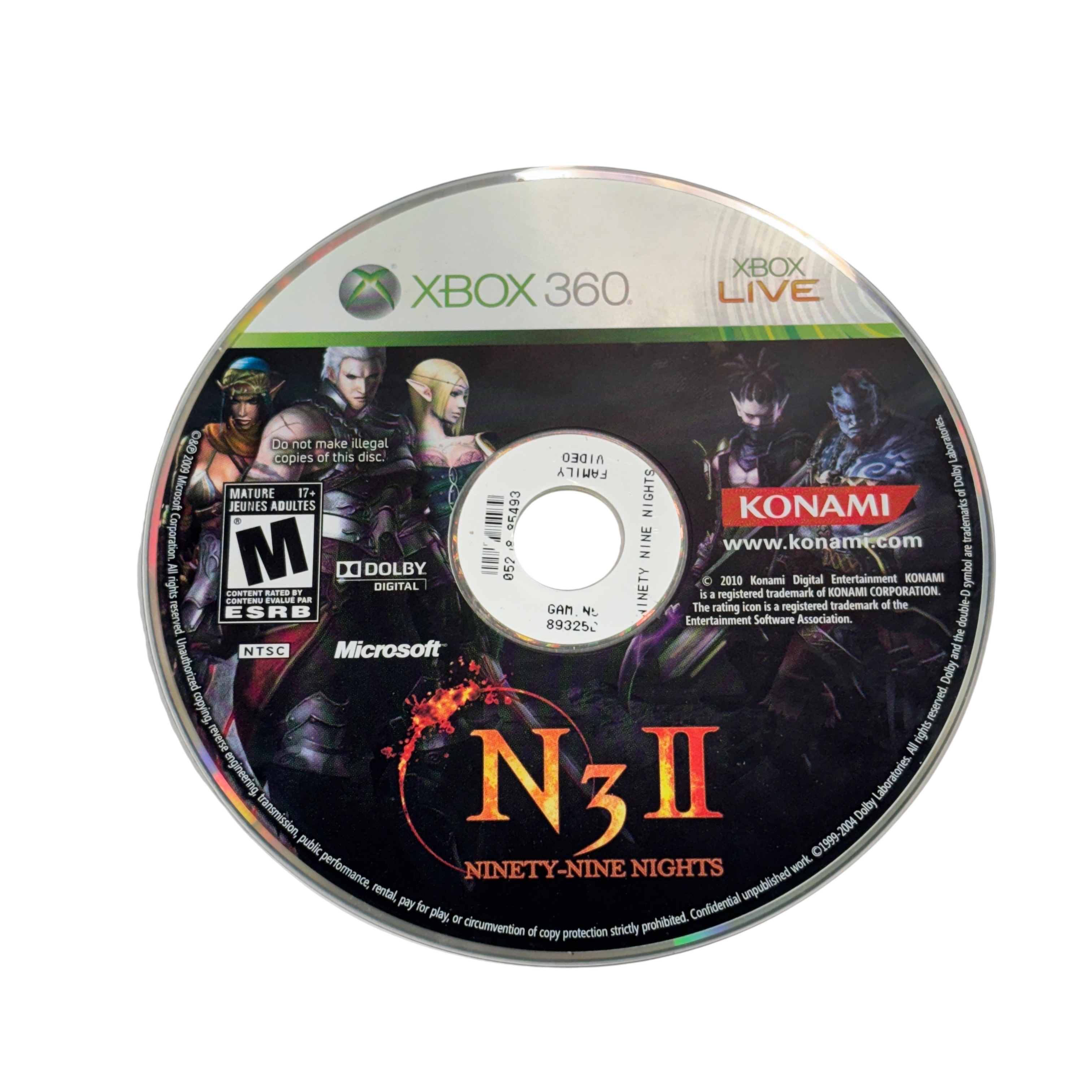 N3 II: Ninety Nine Nights II Video Game for the Microsoft Xbox 360