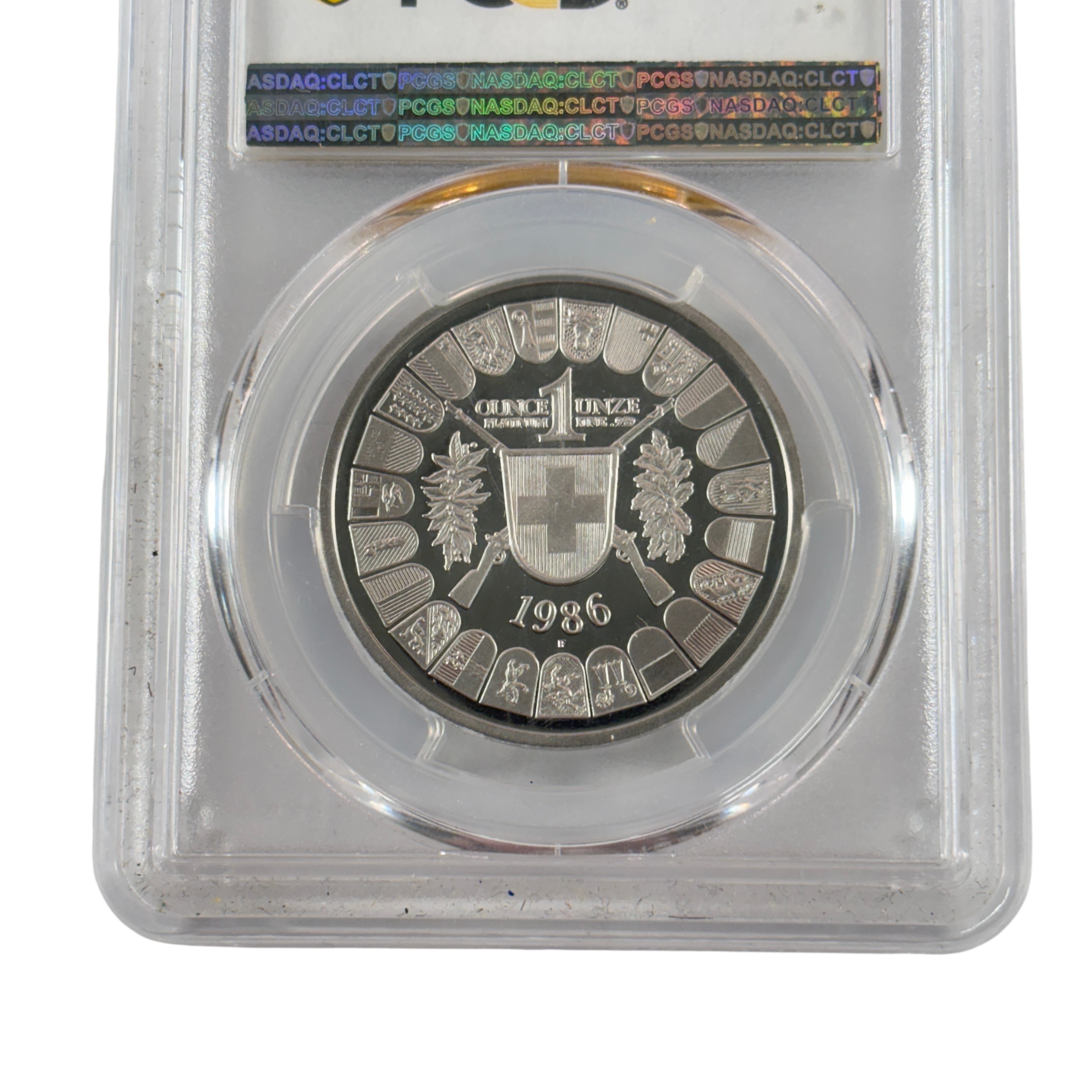 Switzerland 1 oz Platinum Shooting Thaler .999 Fine PR70DCAM PCGS