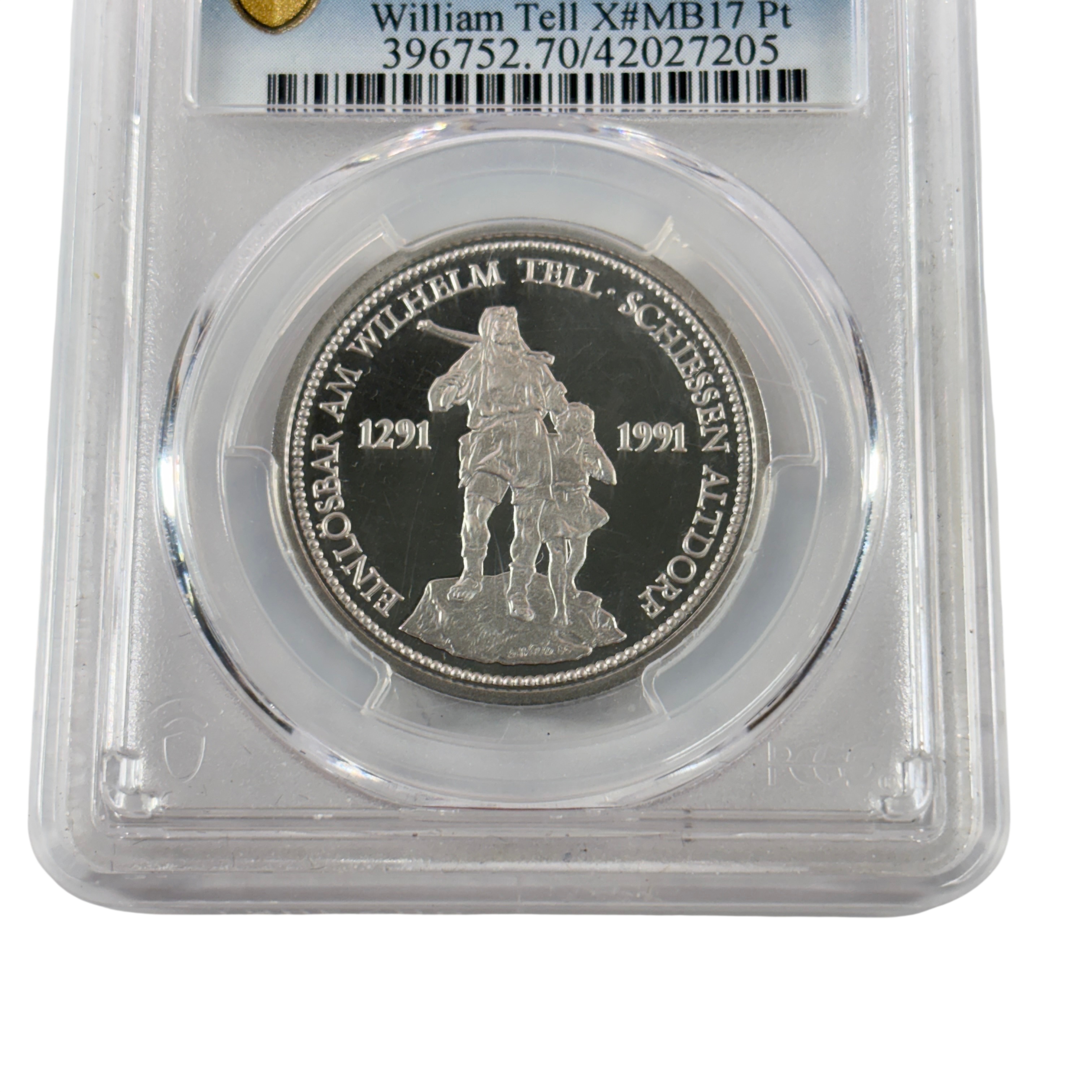 Switzerland 1 oz Platinum Shooting Thaler .999 Fine PR70DCAM PCGS