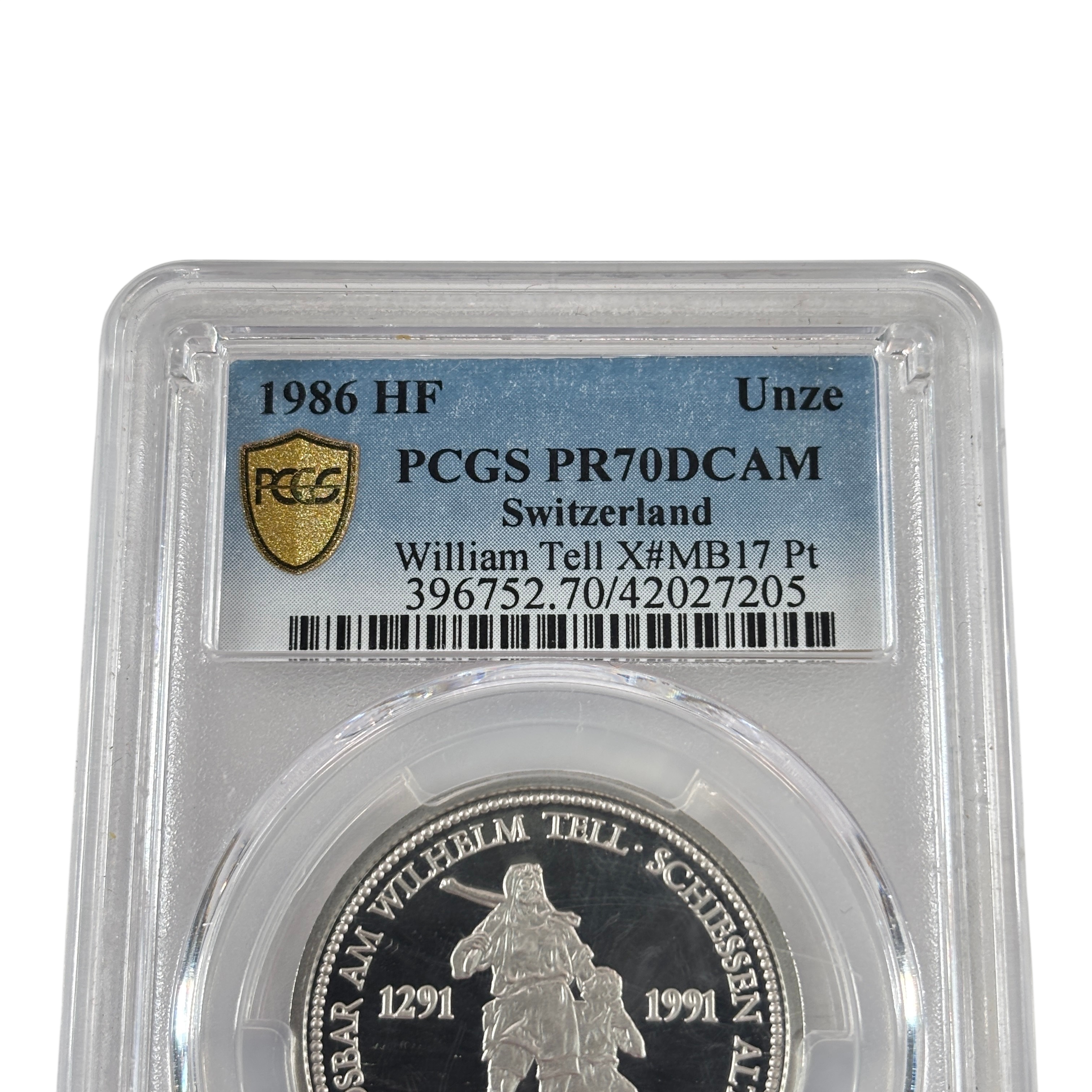ビジネス・経済 Welcome to The Prudential Switzerland 1 oz Platinum Shooting Thaler .999 Fine PR70DCAM PCGS