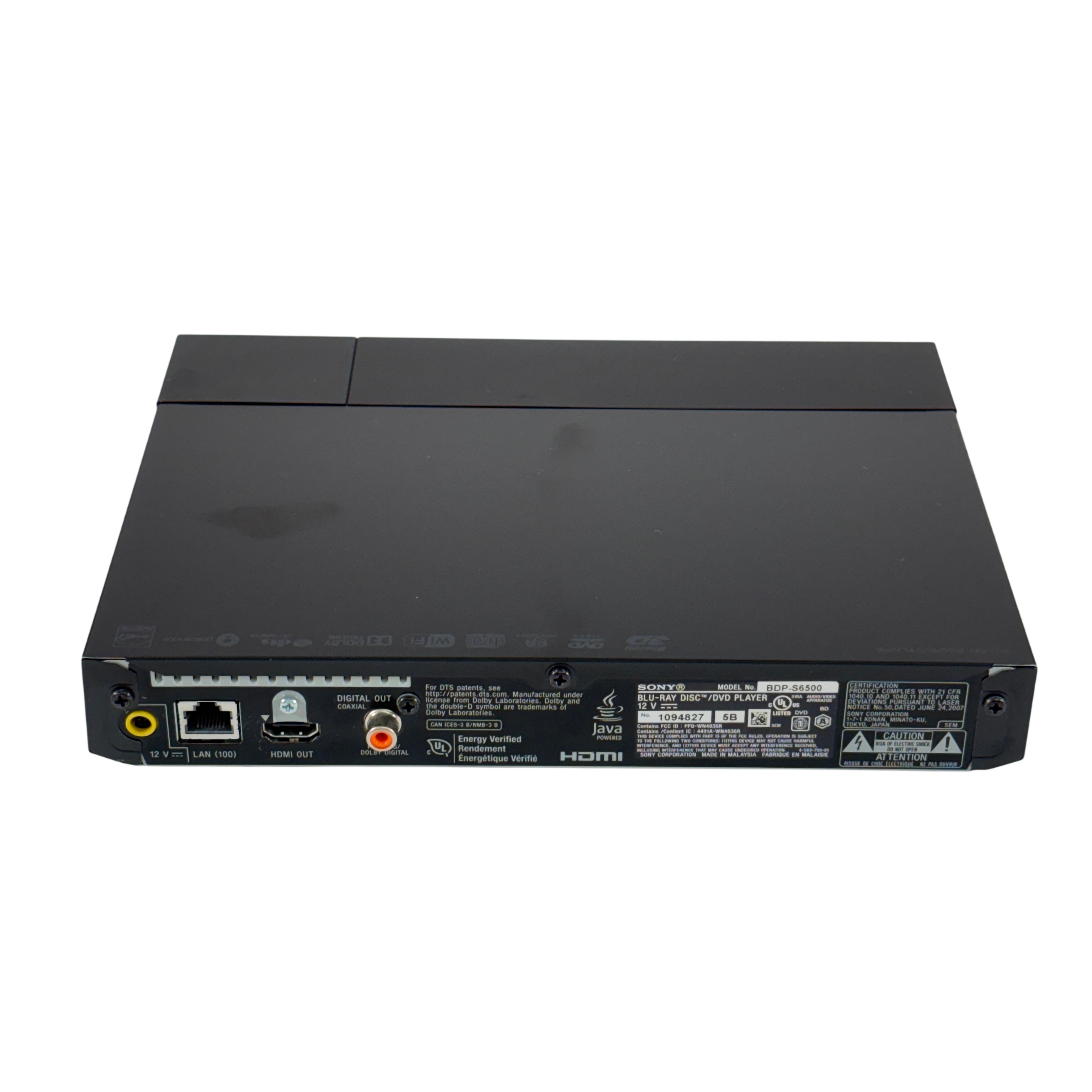 Sony BDP-S6500 4K Upscaling Wi-Fi Home Video 3D Blu-ray Player