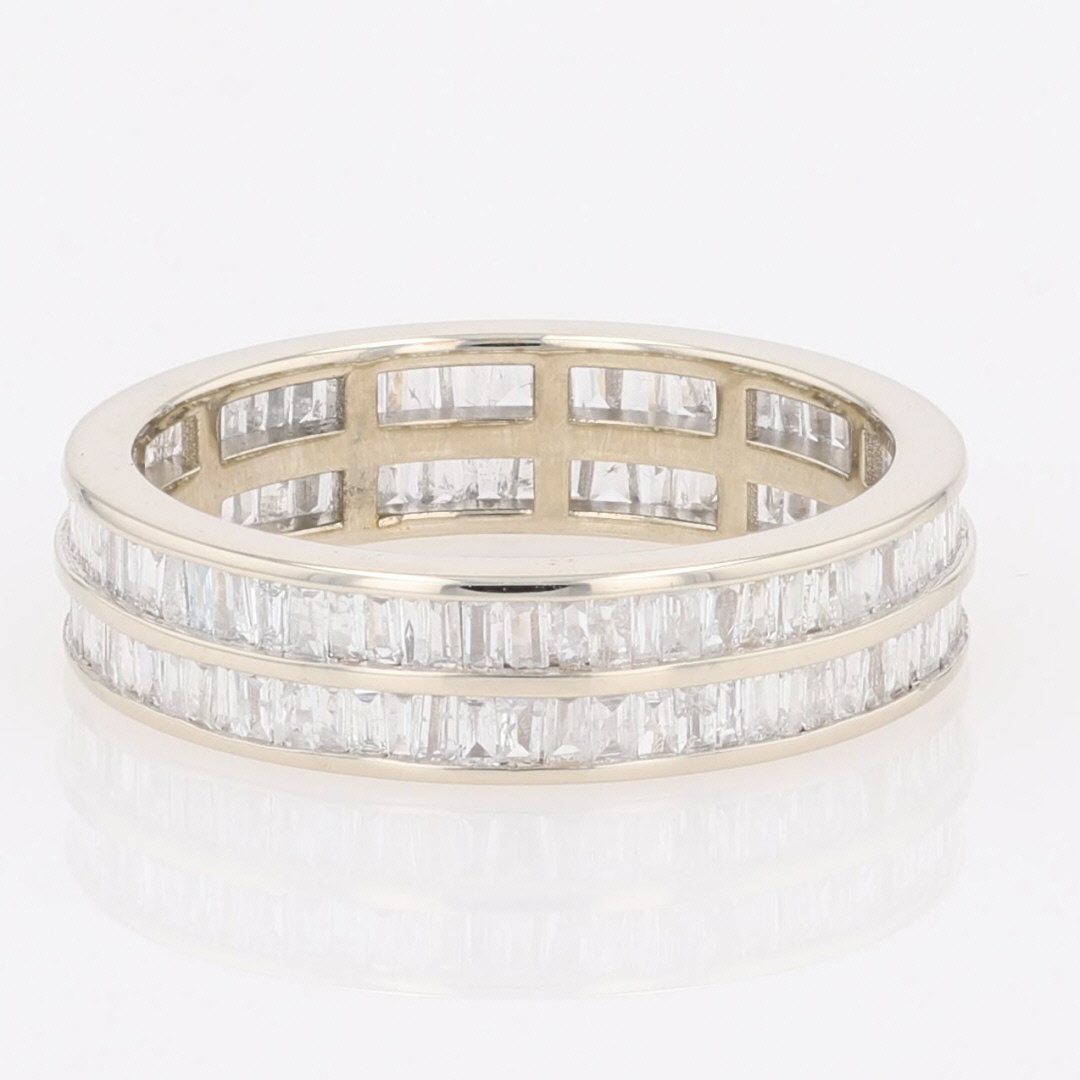 2.20ctw Baguette Cut Diamond Enternity Wedding Band Ring 14k White Gold ...