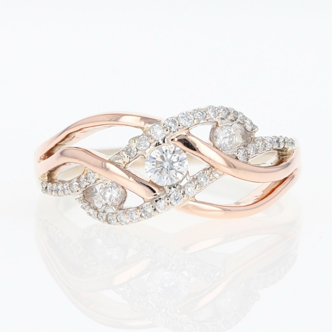 45ctw Round Cut Diamond Crisscross Statement Ring 14k Multi 45ctw Round Cut Diamond Crisscross Statement Ring 14k Multi