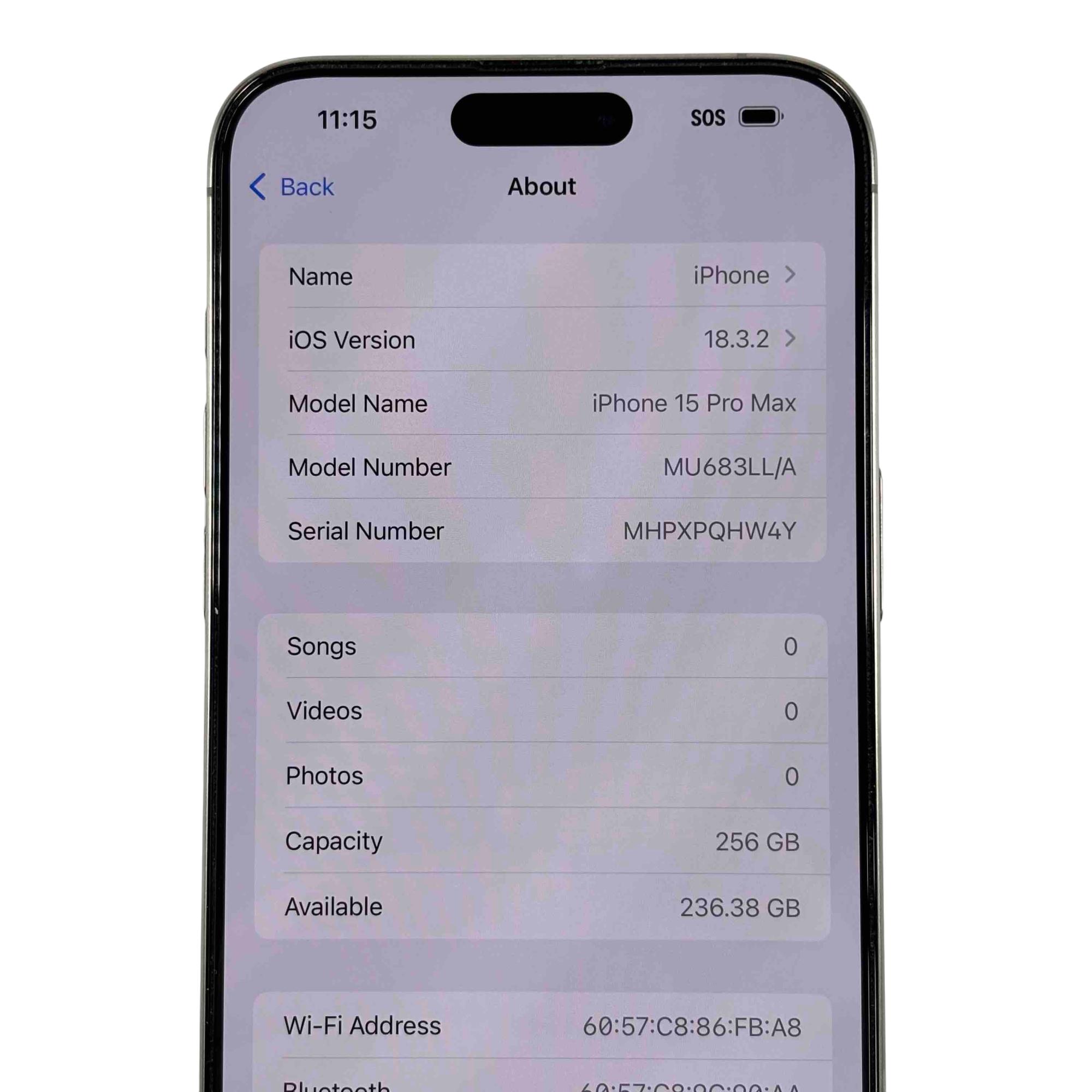 Apple iPhone 15 Pro Max MU683LL/A 256GB 6.7-Inch Natural Titanium