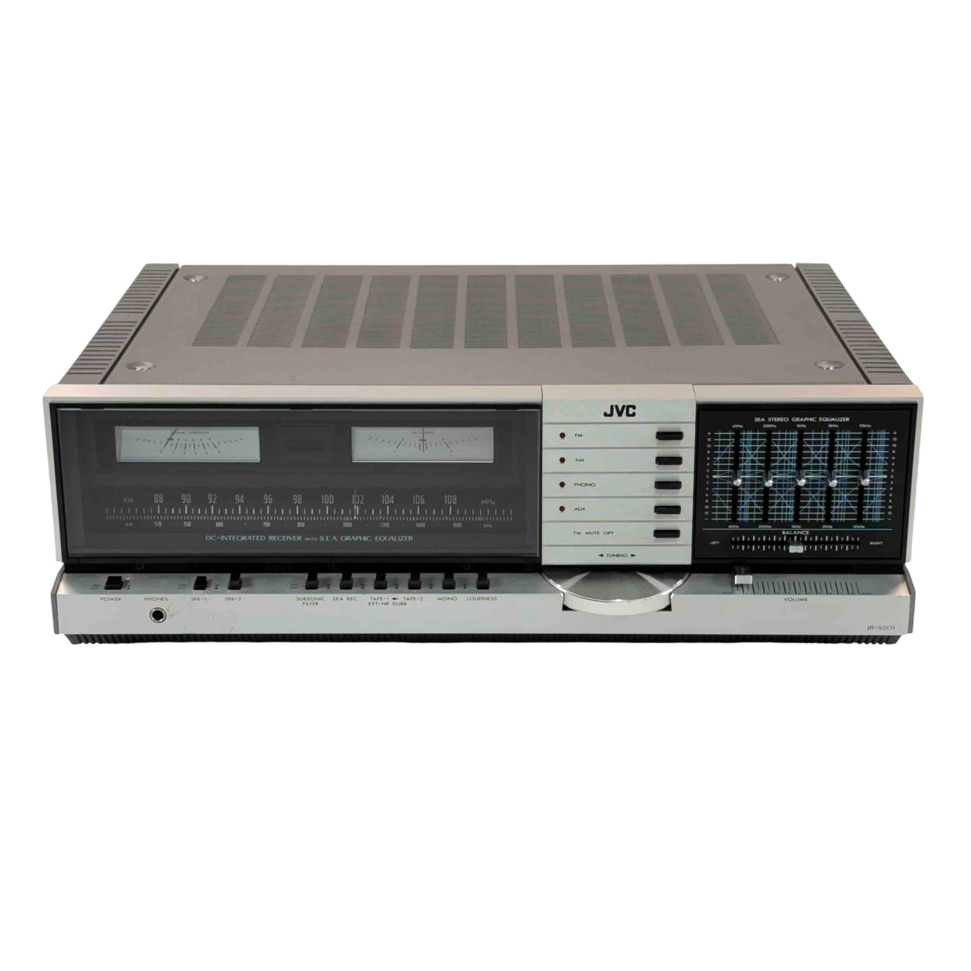 JVC JR-S201 5Hz–40kHz 35W per Channel 8-Ohm DC Vintage AM/FM