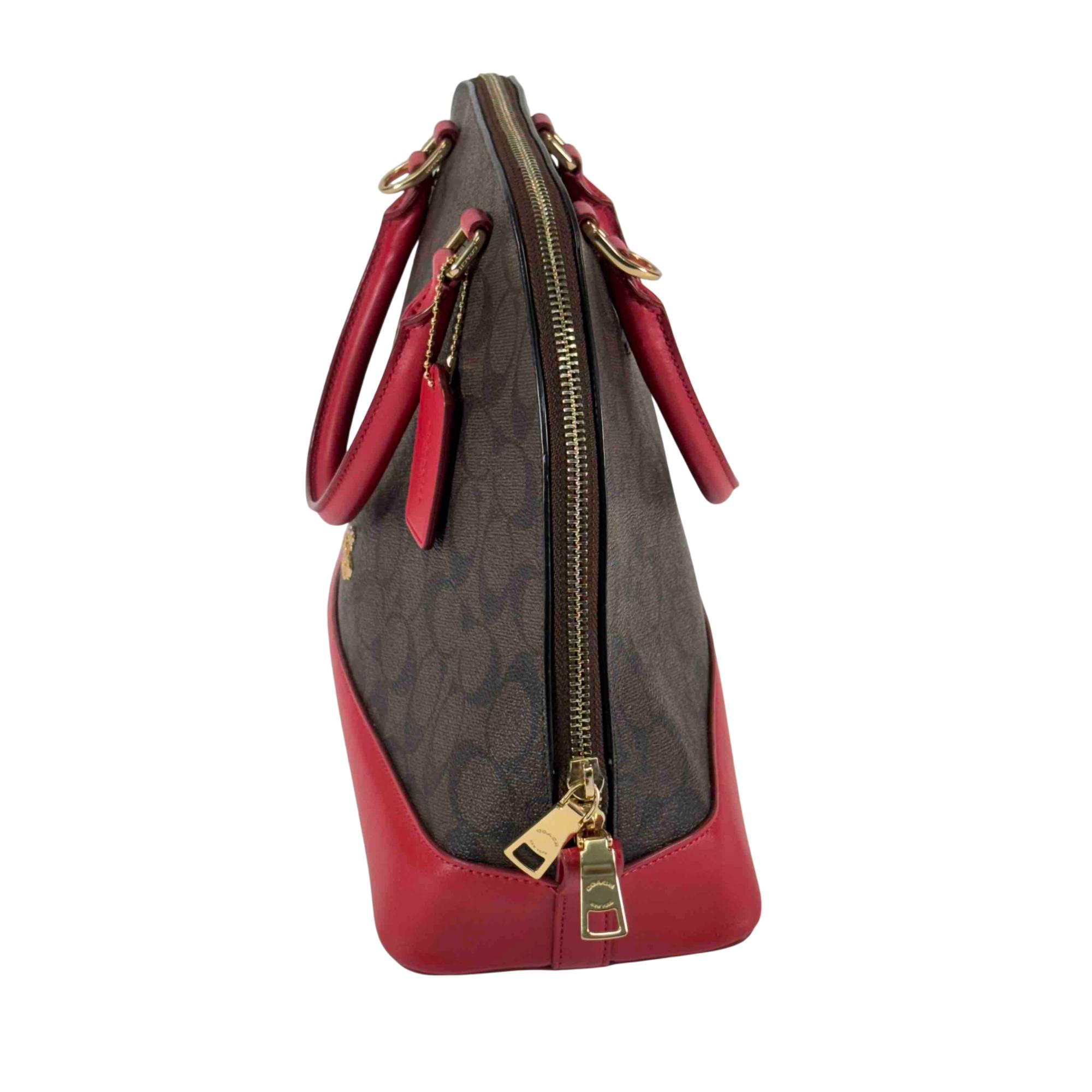 Coach H1777-F58287 Zipper Closure Crossgrain Leather Mini Sierra