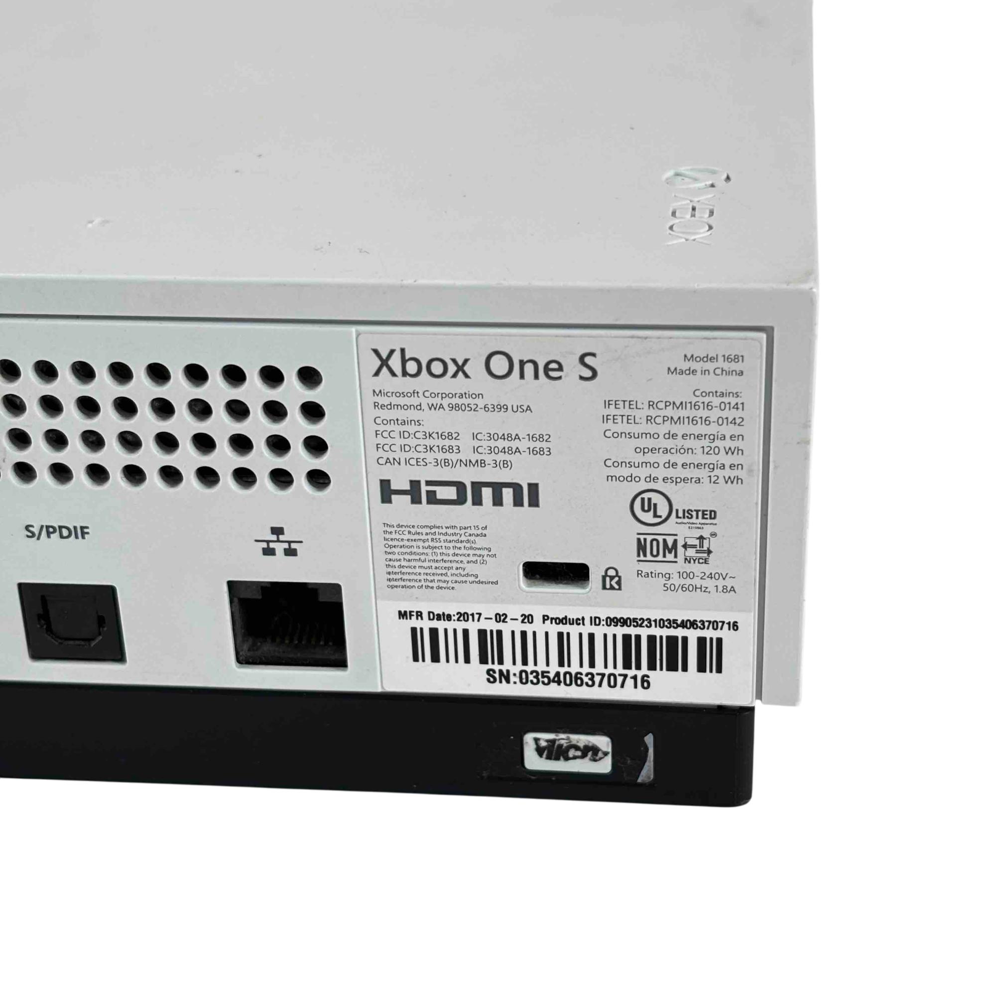 Xbox One S 1TB （Model No.1681） Microsoft Xbox One S 1TB Console | NT Electronics – NT