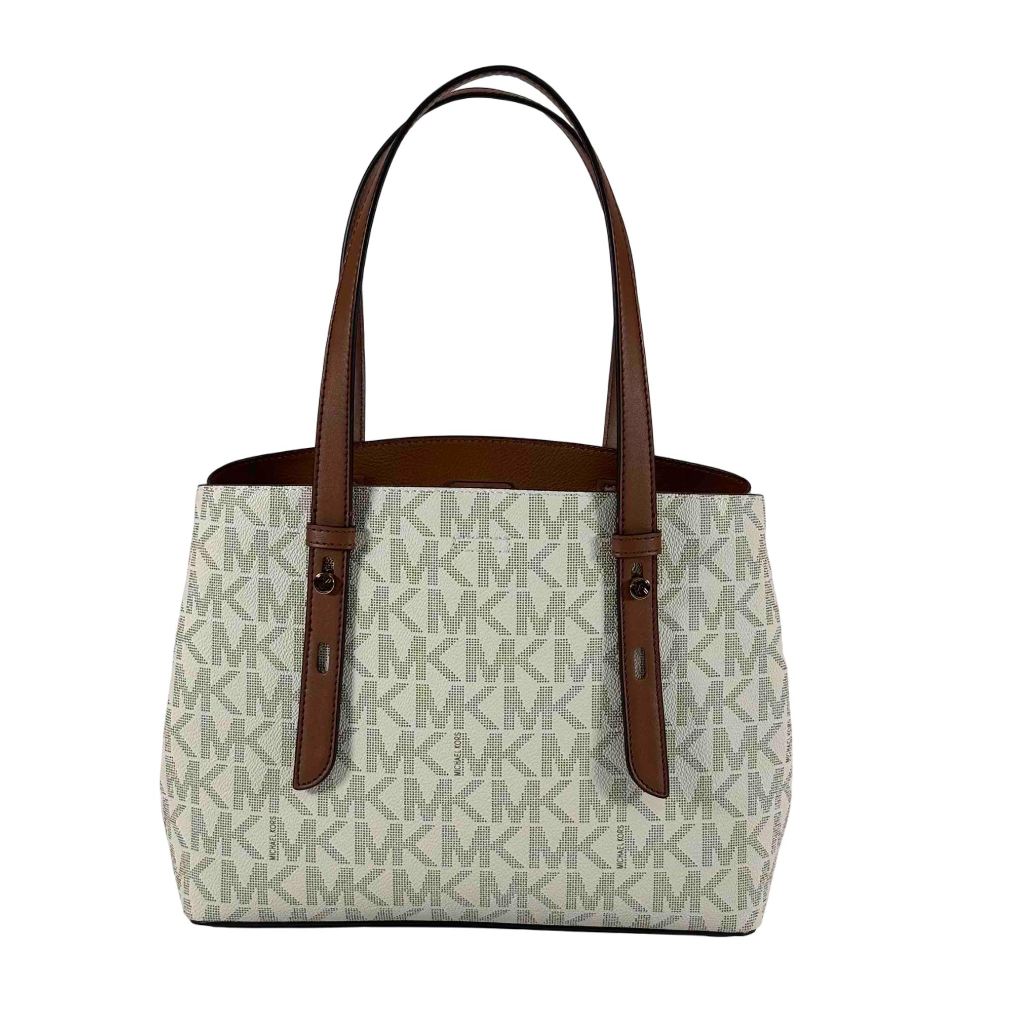 Michael Kors Mel Vanilla Button-Closure Jet Set Medium Leather