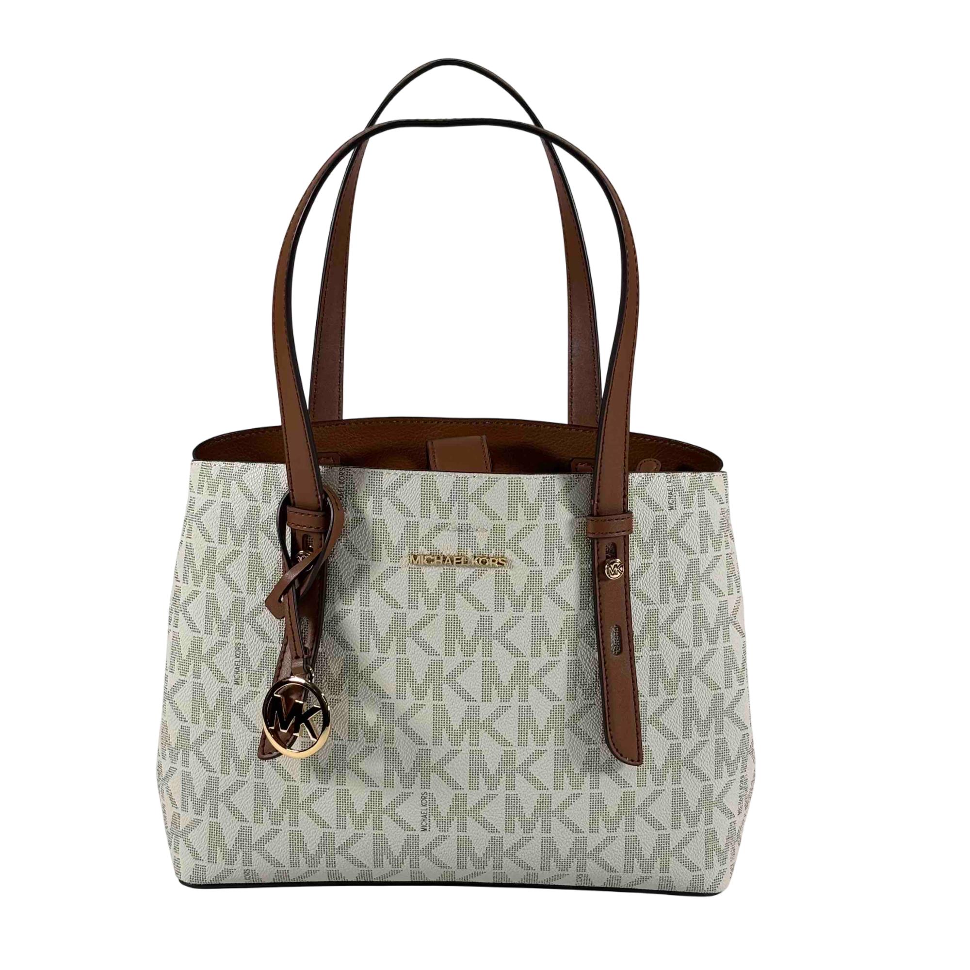 Michael Kors Mel Vanilla Button-Closure Jet Set Medium Leather