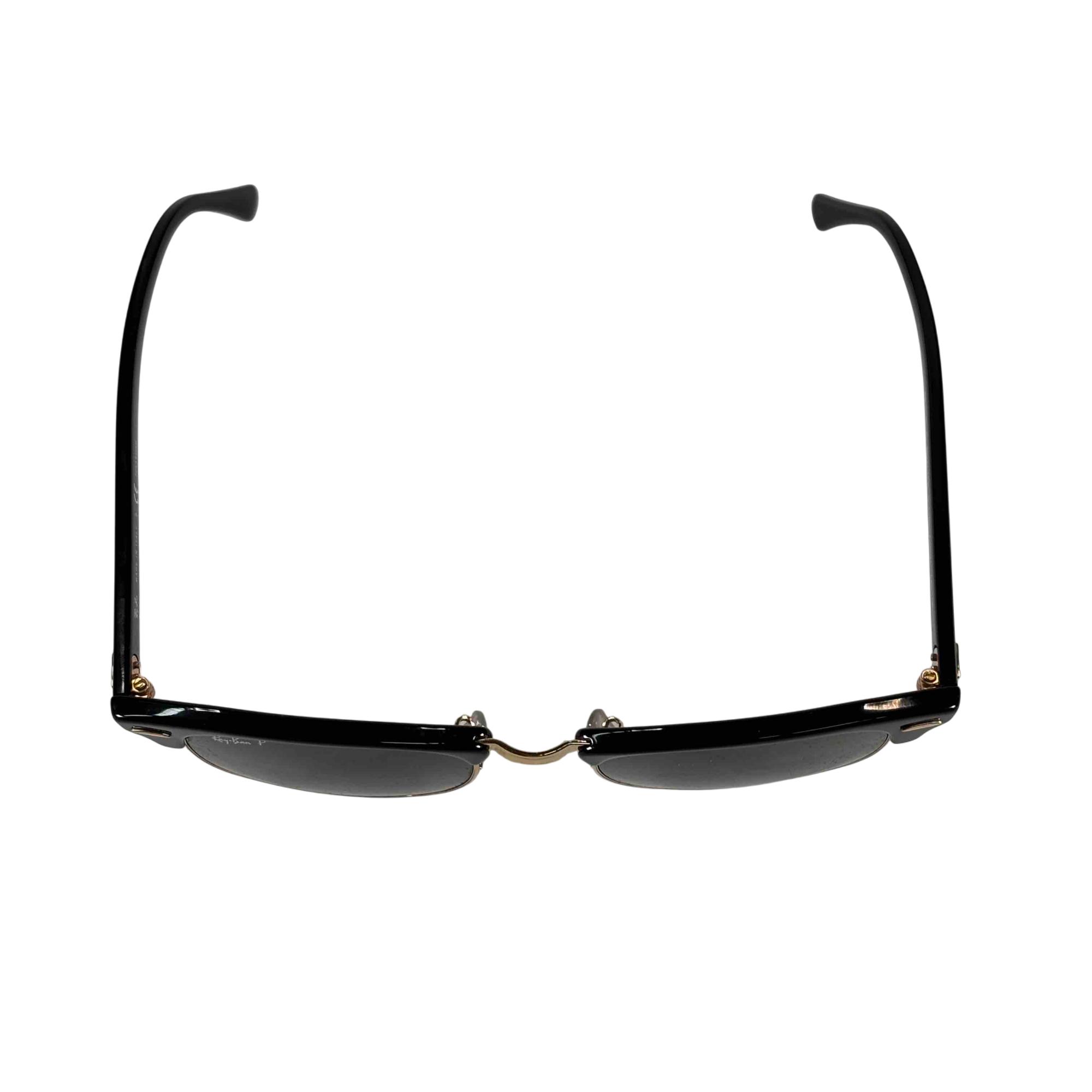 Ray-Ban Clubmaster Classic sunglasses Black Frames with Gold Ray-Ban RB3016 Clubmaster - Browline Black Gold Frame  main image 4