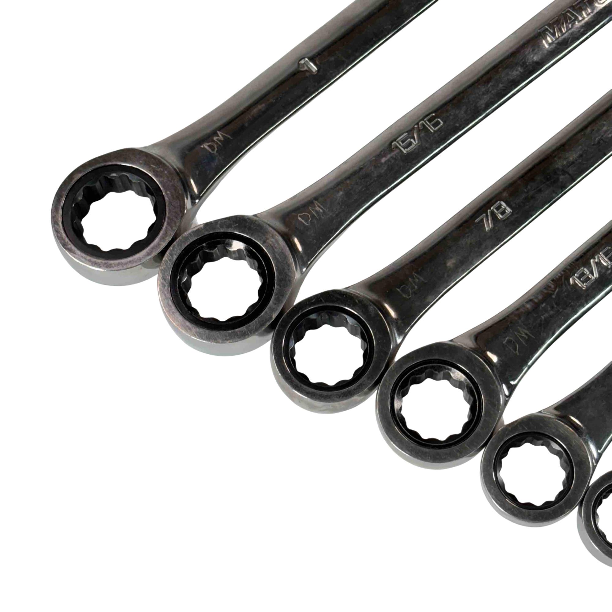 Matco Tools 9-Piece SAE Double Box End Ratcheting Wrench Set