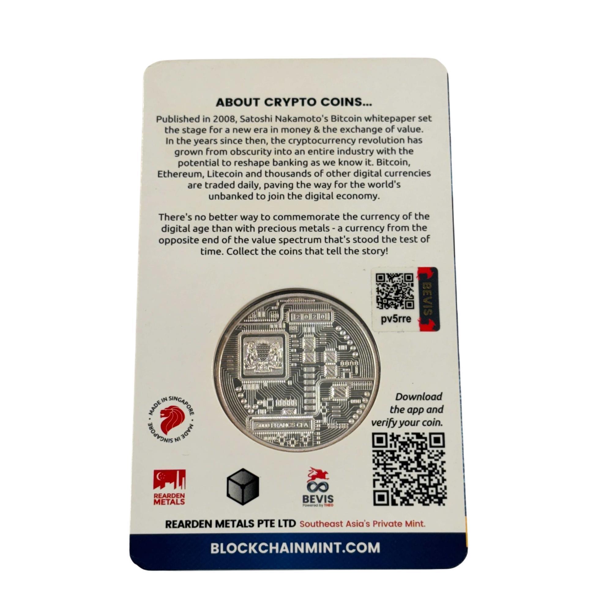 Blockchainmint Ethereum 1 Troy Ounce .999+ Fine Silver Limited Edition Coin
