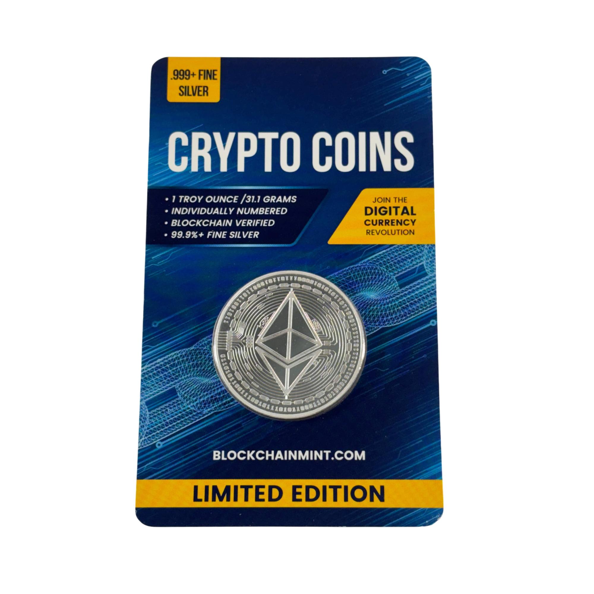Blockchainmint Ethereum 1 Troy Ounce .999+ Fine Silver Limited Edition Coin