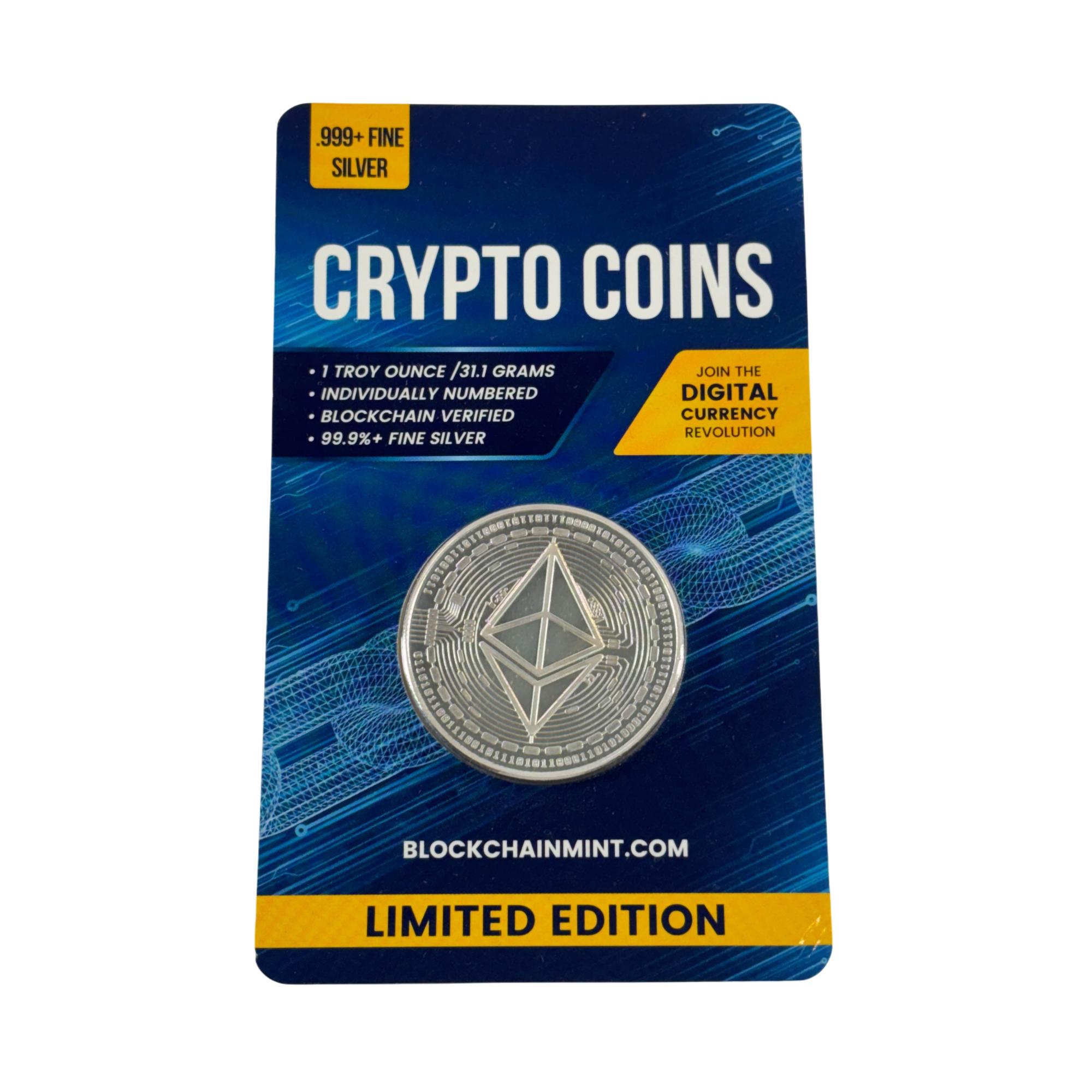 Blockchainmint Ethereum 1 Troy Ounce .999+ Fine Silver Limited Edition Coin