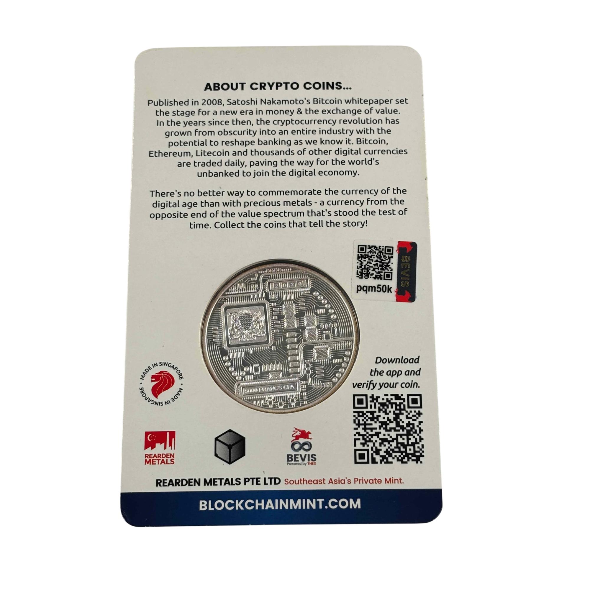 Blockchainmint Ethereum 1 Troy Ounce .999+ Fine Silver Limited Edition Coin