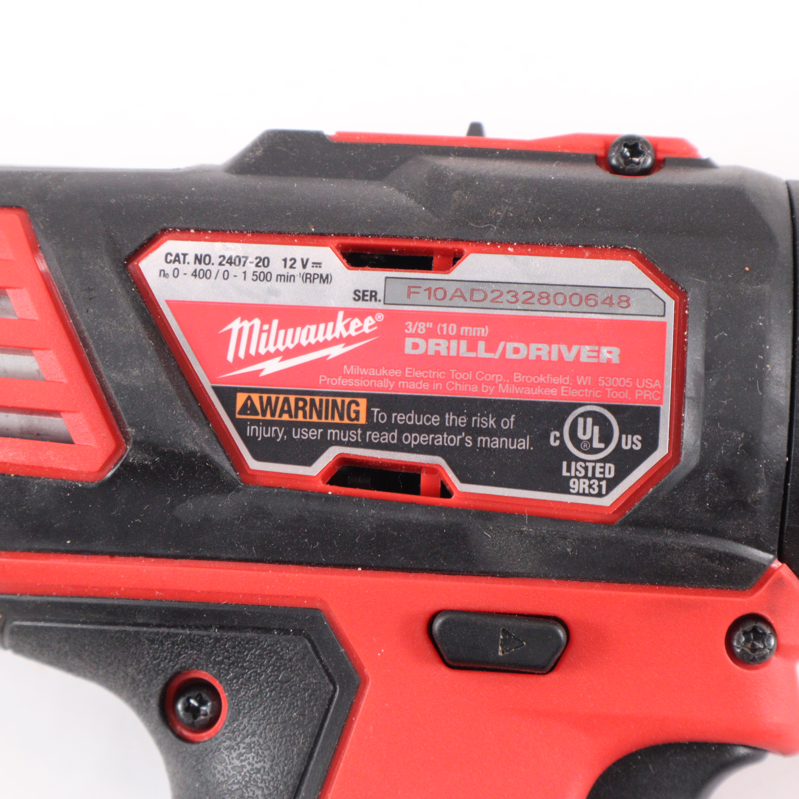 Milwaukee 2407-20 M12 12-Volt Lithium-Ion Cordless 3/8 in. Drill/Driver