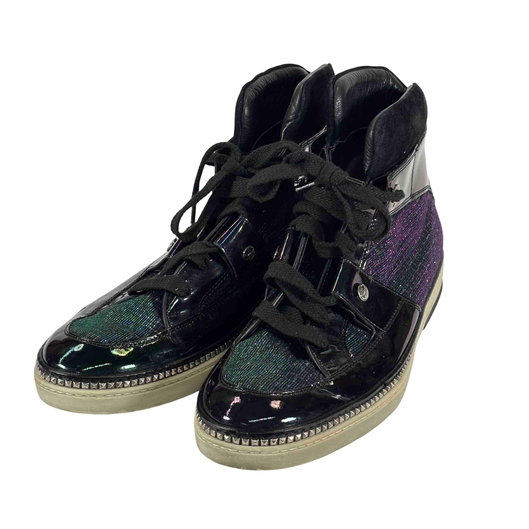 Jimmy Choo Barlowe Iridescent Leather Glitter High-Top 