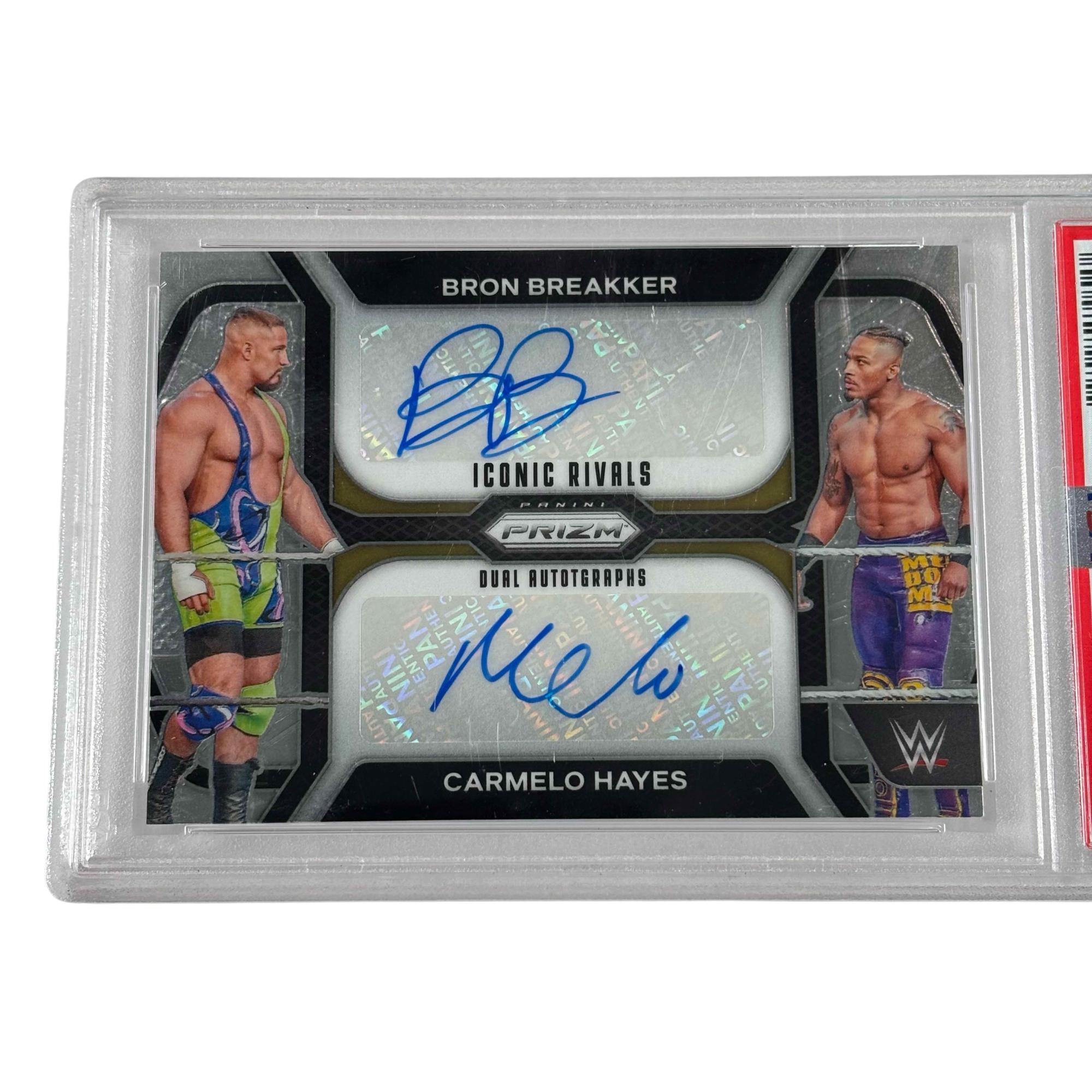 Bron Breakker/Carmelo Hayes 2024 Panini Prizm WWE Dual Autograph