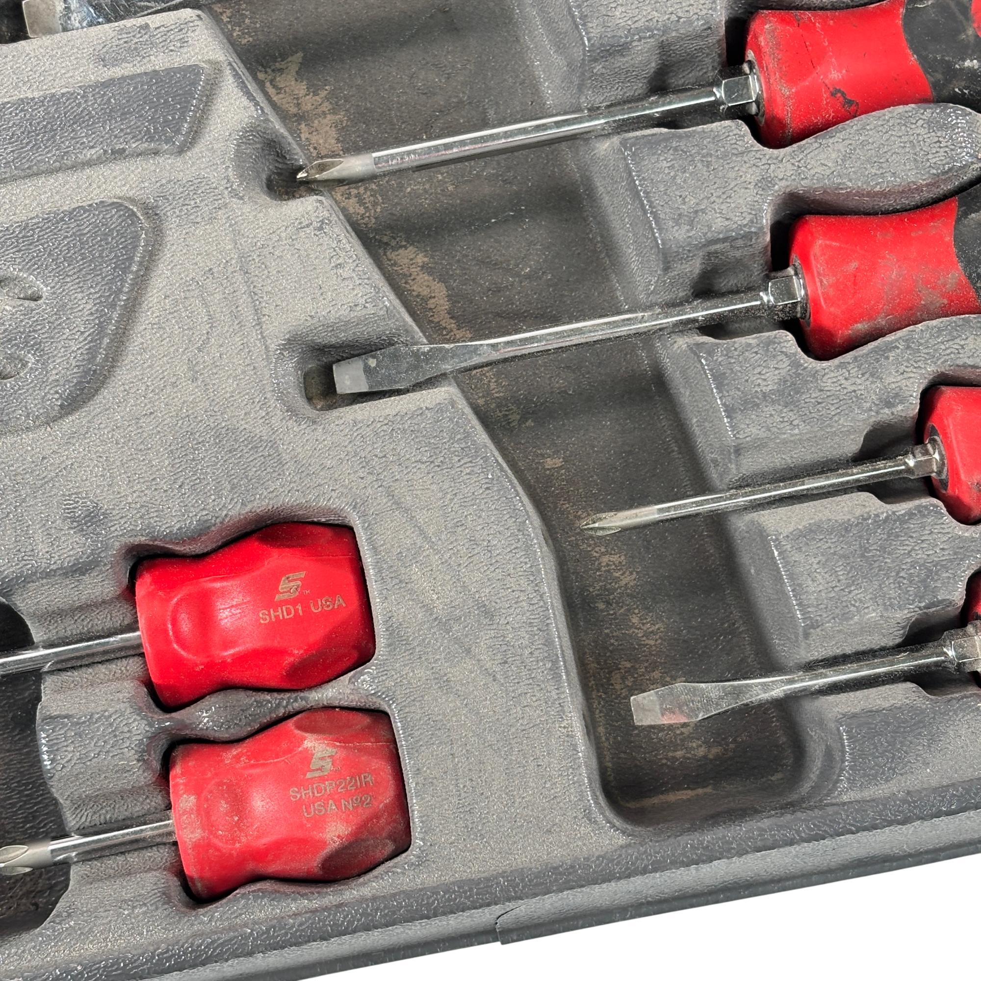 Snap-on Tools SGDX80BR 8-Piece Soft Grip Combination Screwdriver Set