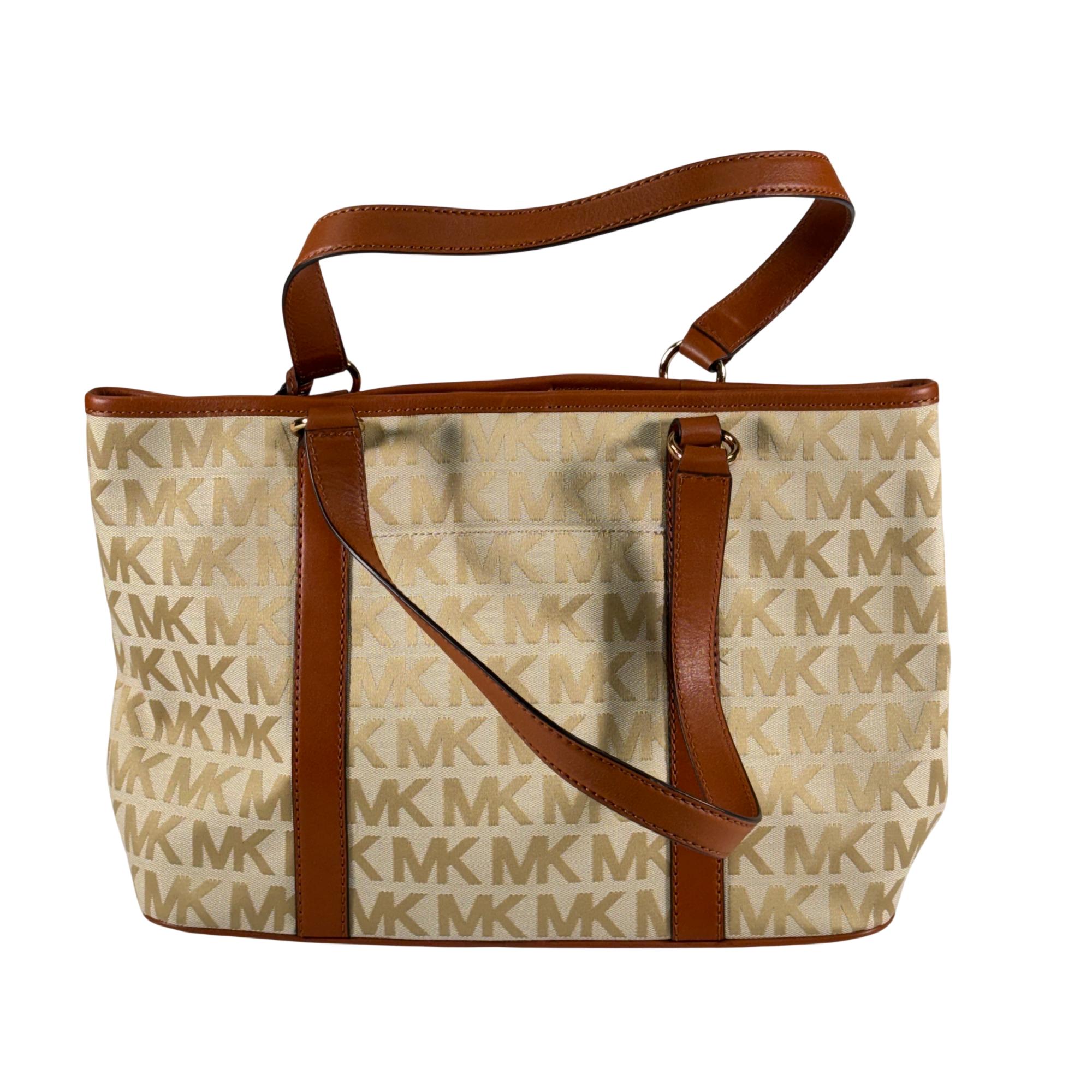 Michael KORS brown and tan canvas and leather MICHAEL MICHAEL KORS - Jet Set leather crossbody bag Saddle  main image 2