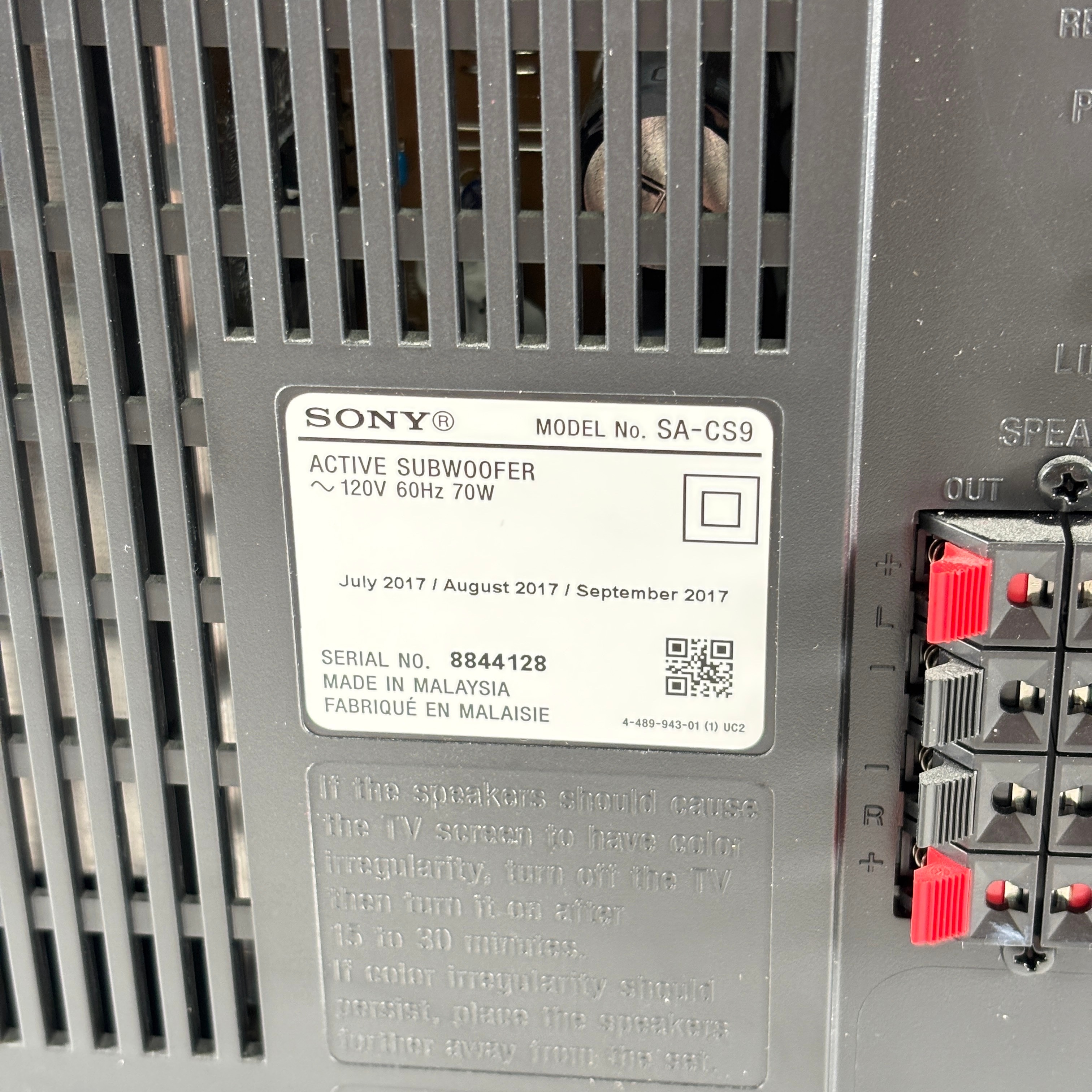 Sony SA-CS9 Core Series 10
