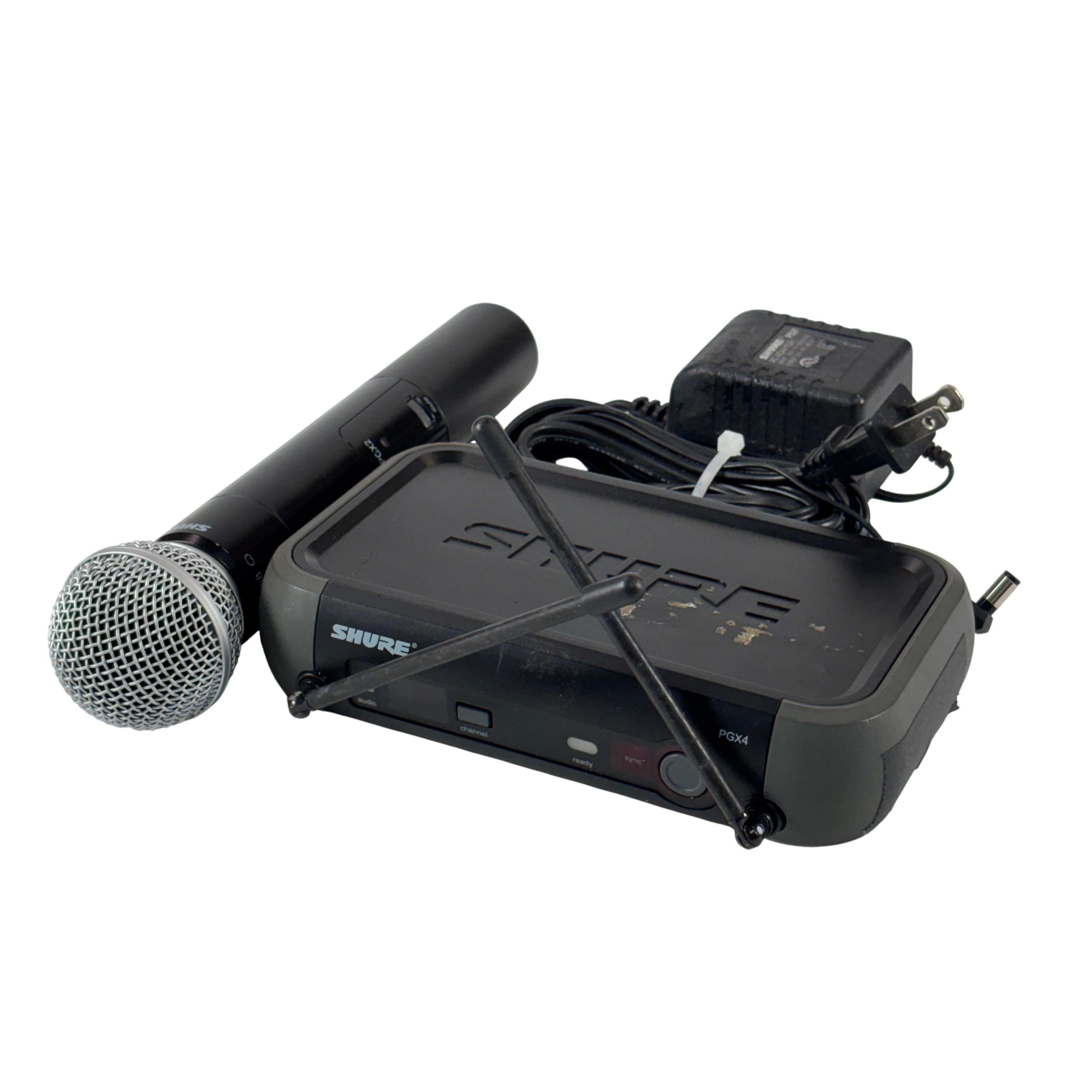 SHURE ワイヤレスマイクロフォンSM58 受信機PGX4 ケース付 Shure PGX4/SM58 Handheld Vocal Professional Wireless Microphone System