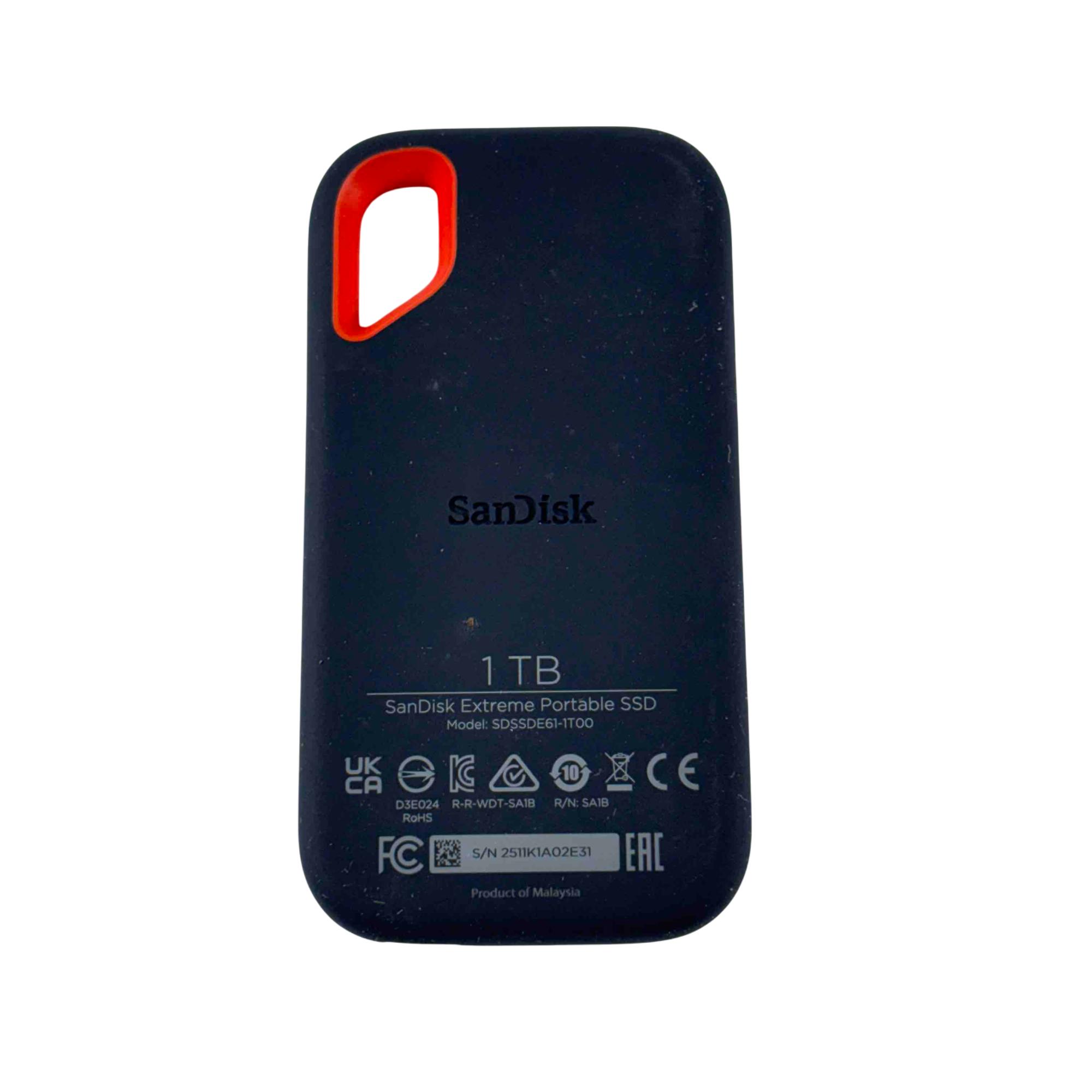 SanDisk Extreme Portable SDSSDE61-1T00 1TB External USB-C NVMe