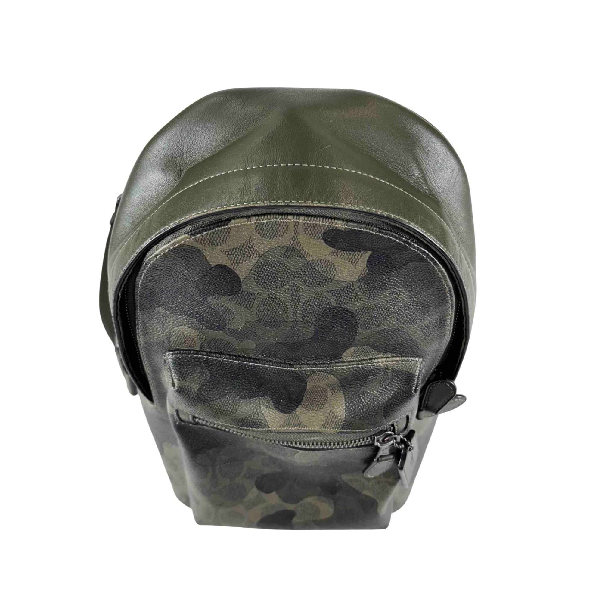 coach camo backpack men's Outlet West In Signature Print Crafted of polished pebble leather featuring our graffiti NWT COACH MEN'S Signature Camo