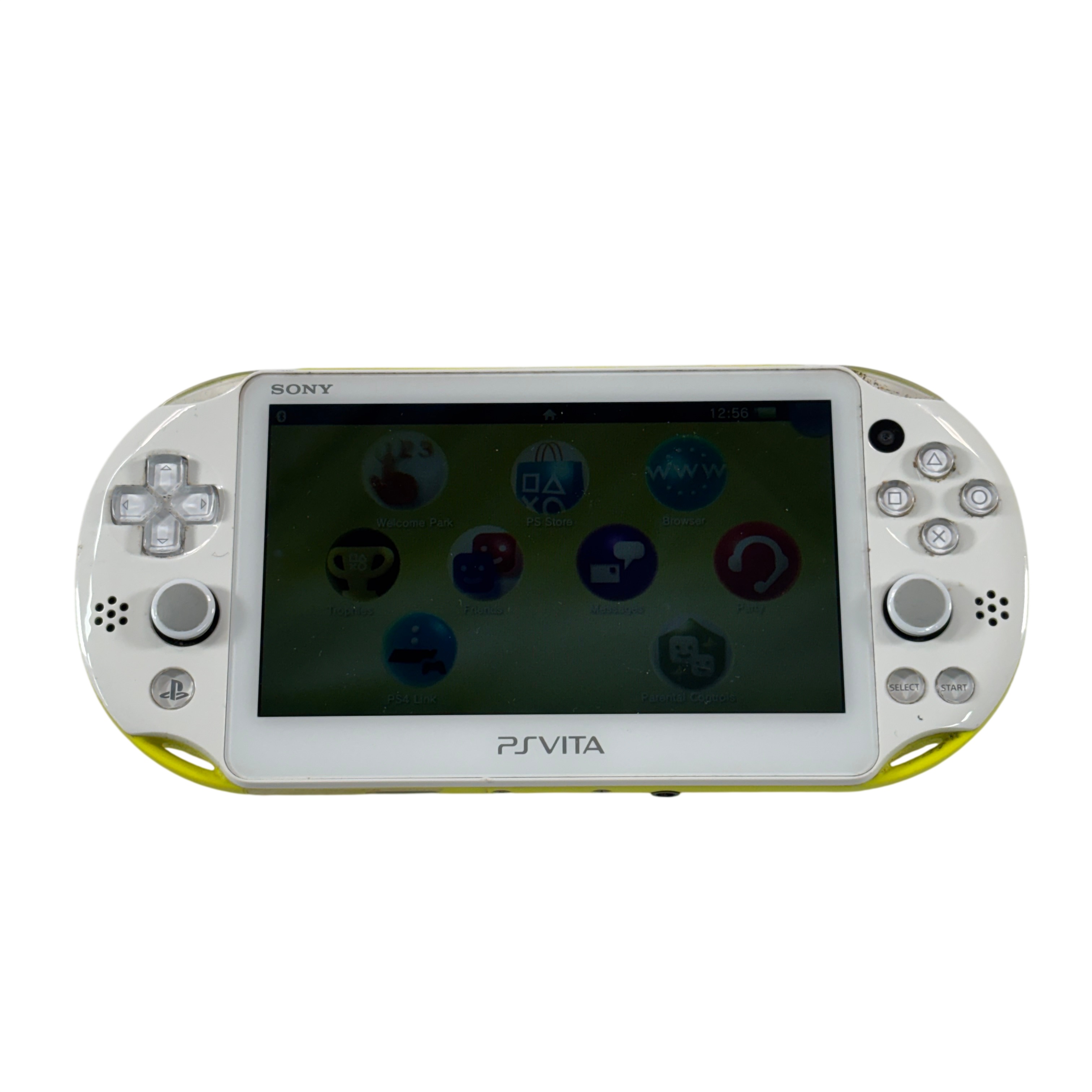 6-197【美品】PSVITA PCH-1100 クリスタル・ホワイト PlayStationvita ライトブルーホワイト 画面極美品 SONY 6-197【美品