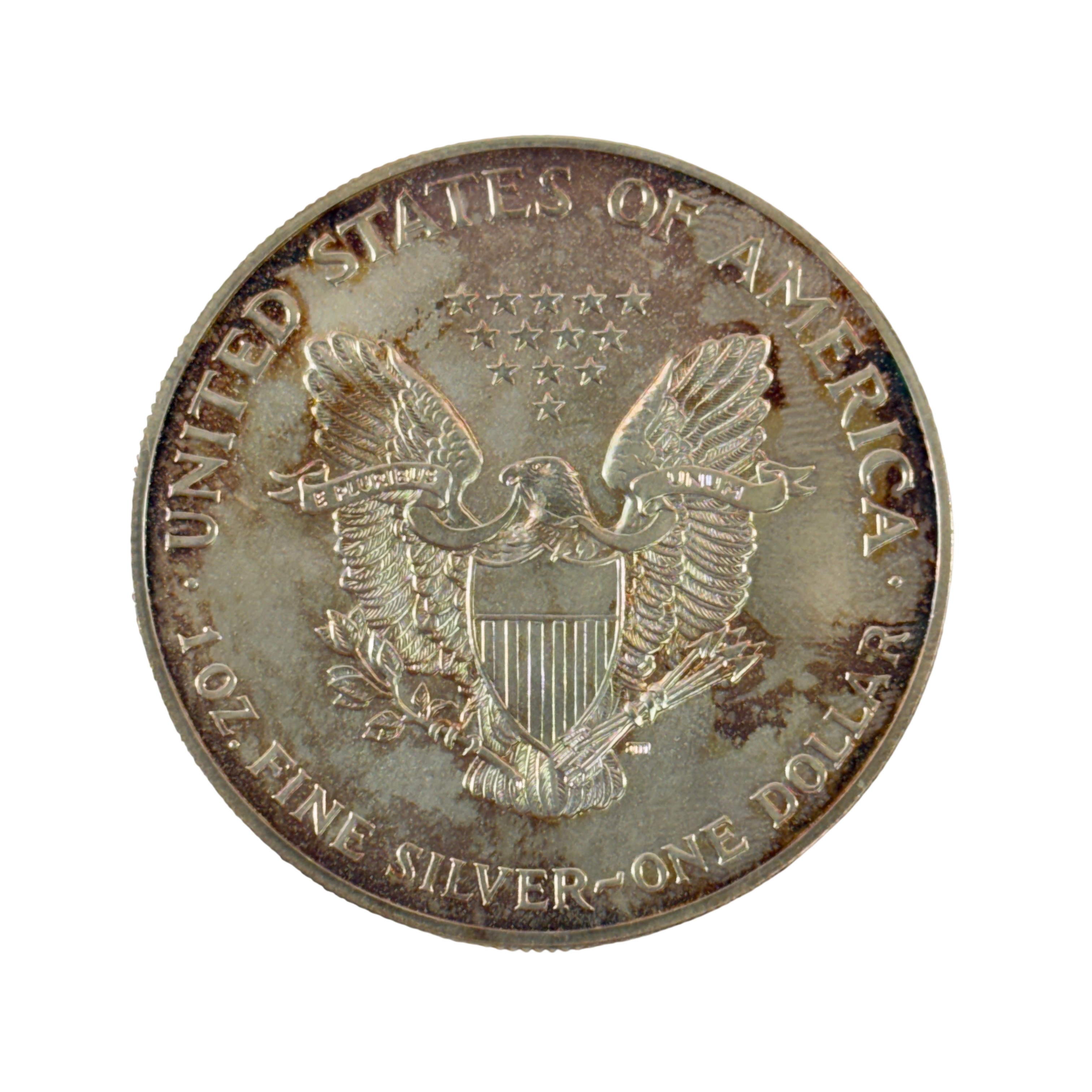 2001 Color American Silver Eagle 1 oz .999 Fine Silver Coin - U.S.