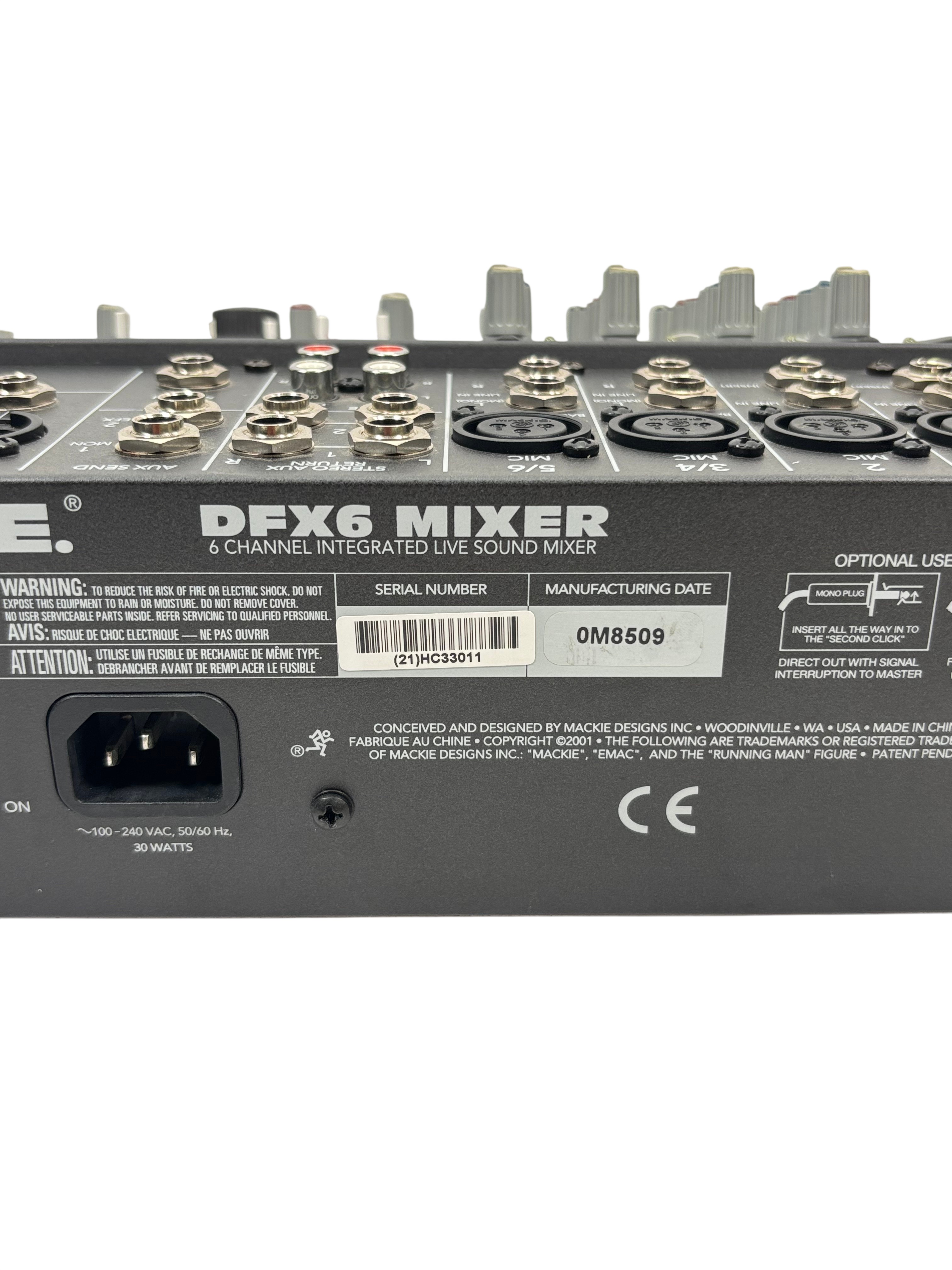 Mackie DFX6 6 Channel Integrated Live Sound Mixer