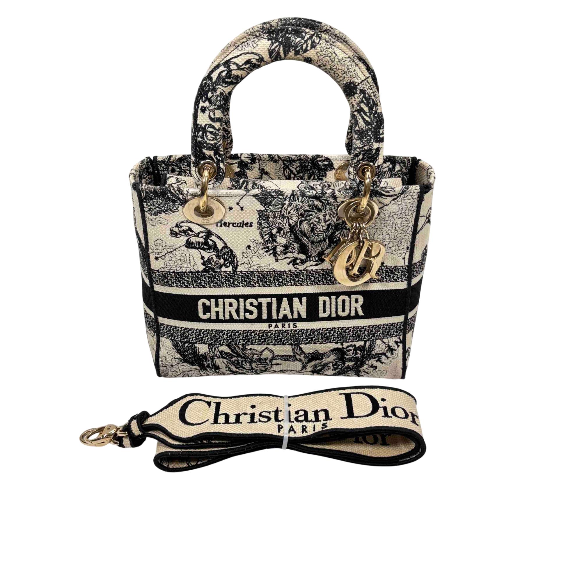 Christian Dior Medium Lady D-Lite Bag - Gold Chains