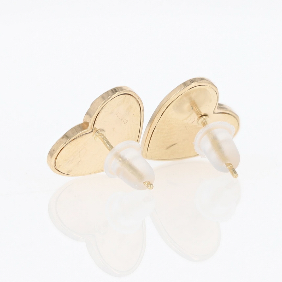 Black Hills Gold 11.5mm Heart w/ Leaves Stud Pair Earrings
