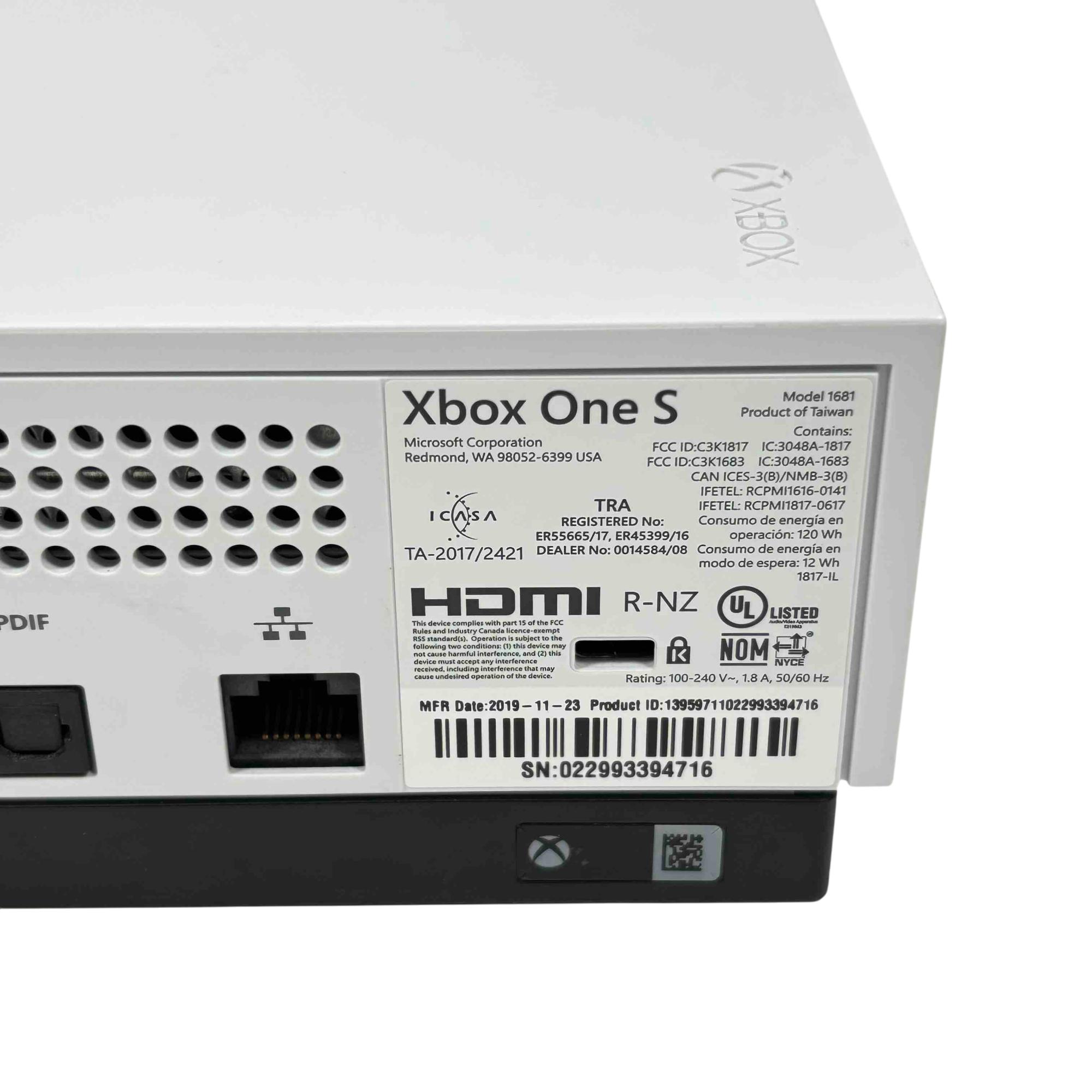 Microsoft 1681 Xbox One S 1TB Home Gaming Console