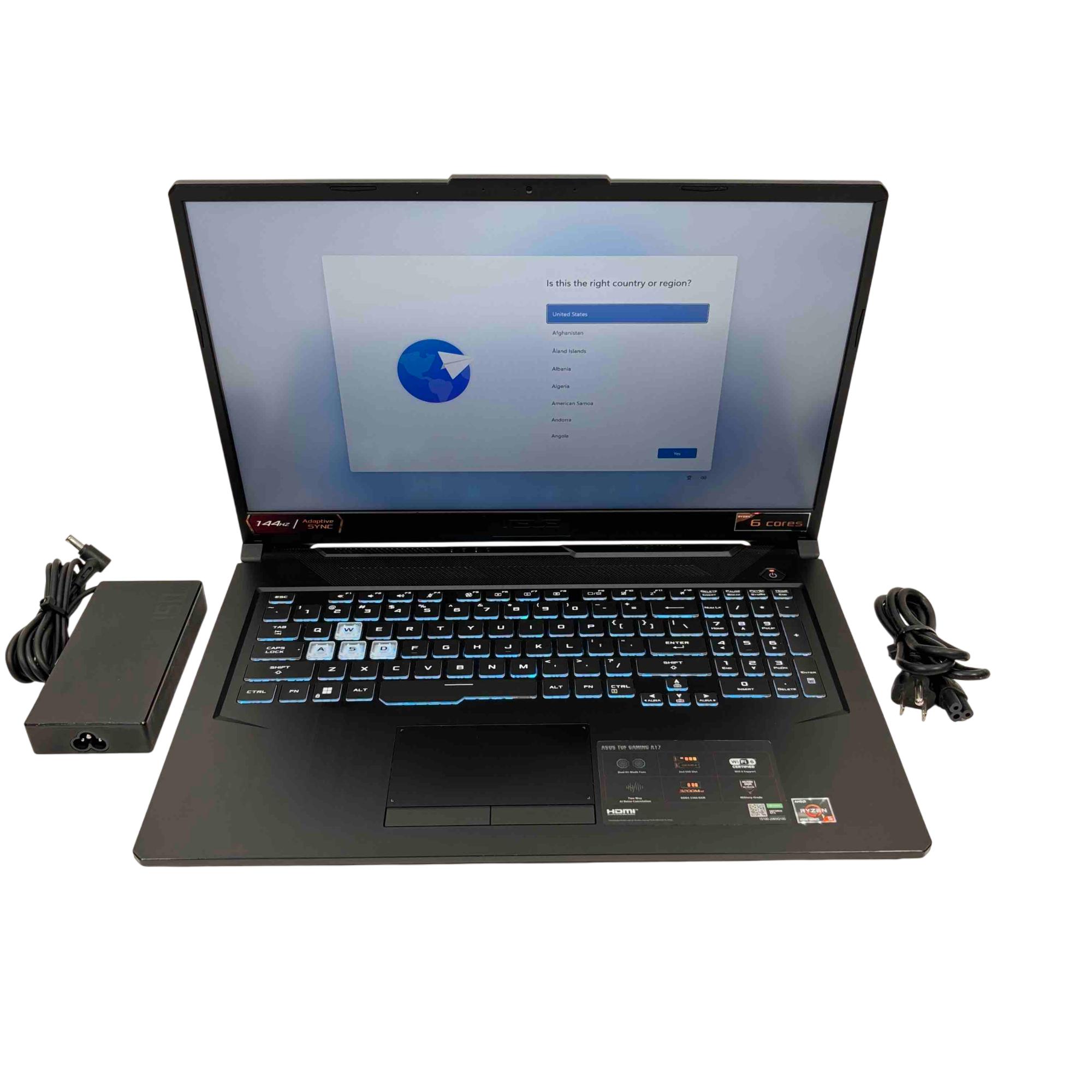 ASUS TUF Gaming A17 FA706 Ryzen 5-4600H@3.0GHz GTX 1650 8GB RAM 