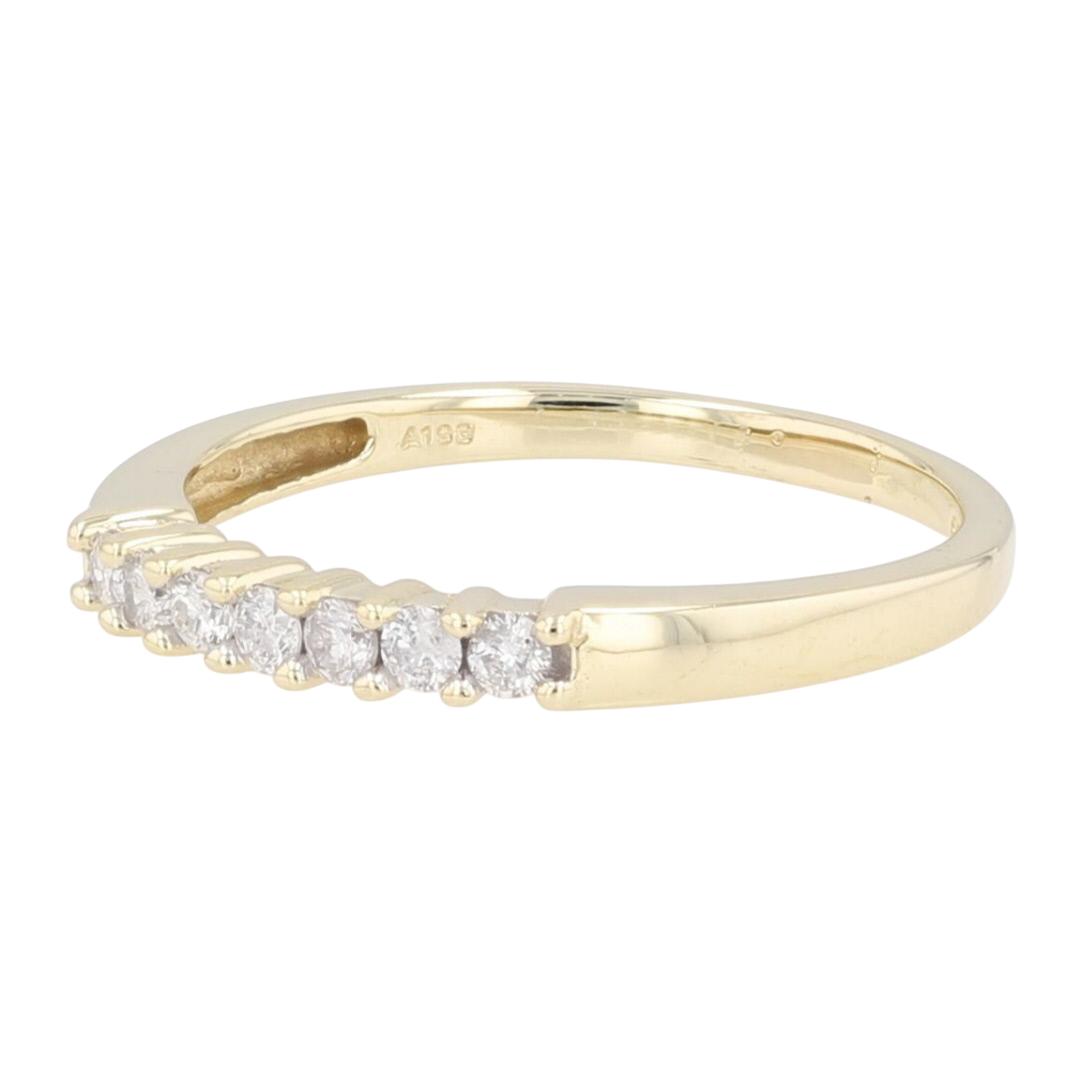 .22ctw Round Cut Diamond Prong Set Wedding Band Ring 10k Yellow Gold ...