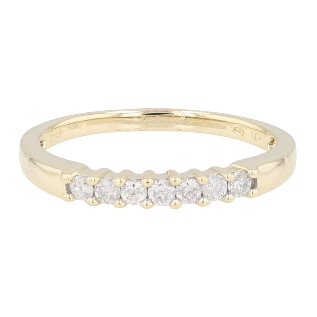 .22ctw Round Cut Diamond Prong Set Wedding Band Ring 10k Yellow Gold ...