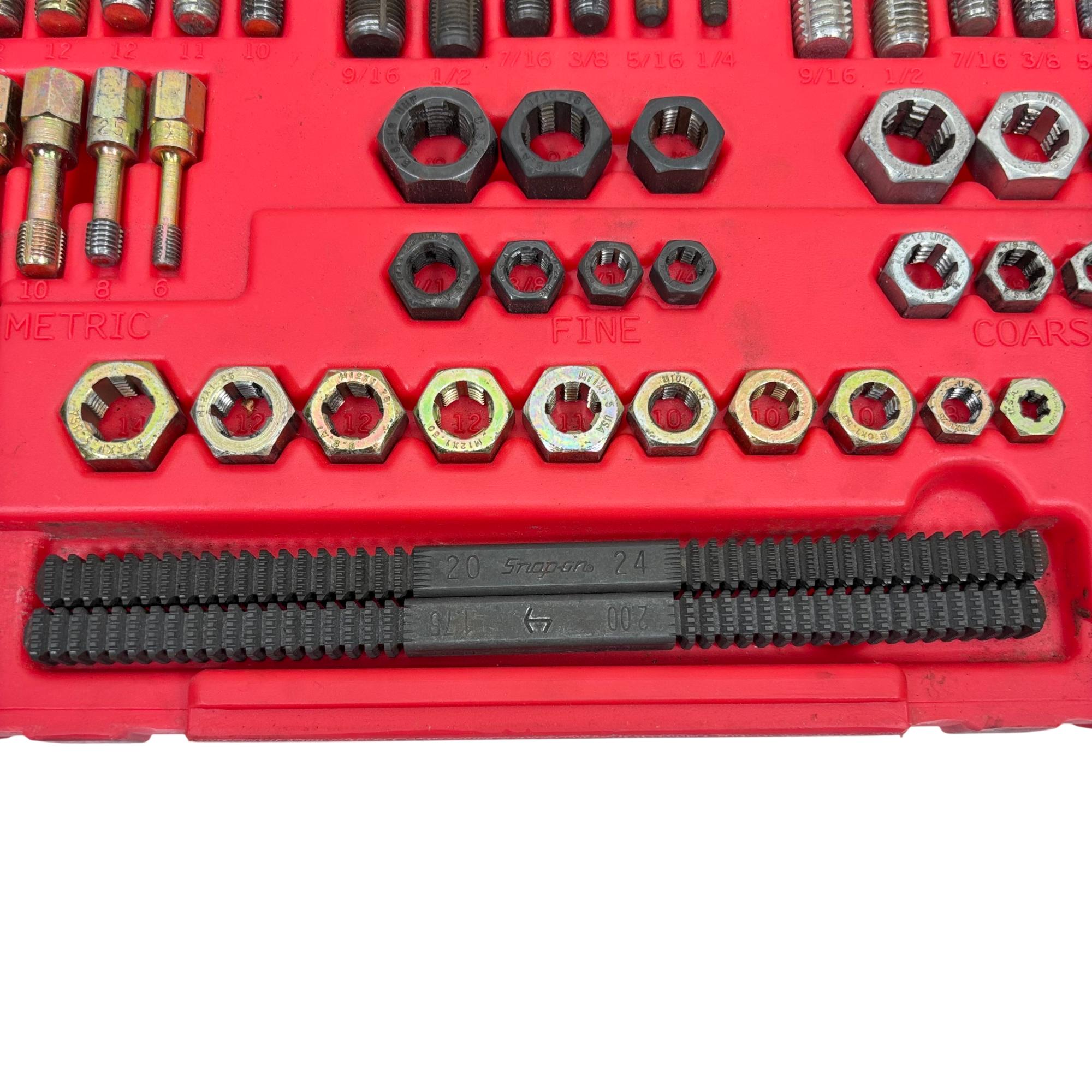 Snap On RTD48 48 Piece Rethreading Tap & Die Set (Fractional and Metric)