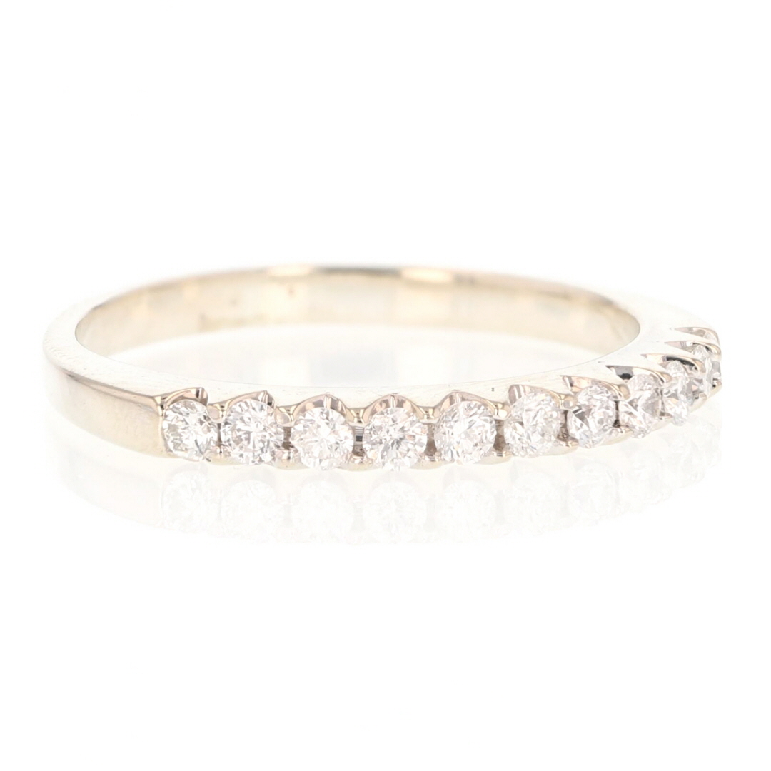 .39ctw Round Cut Diamond Pavé Set Wedding Band Ring 14k White Gold Size ...